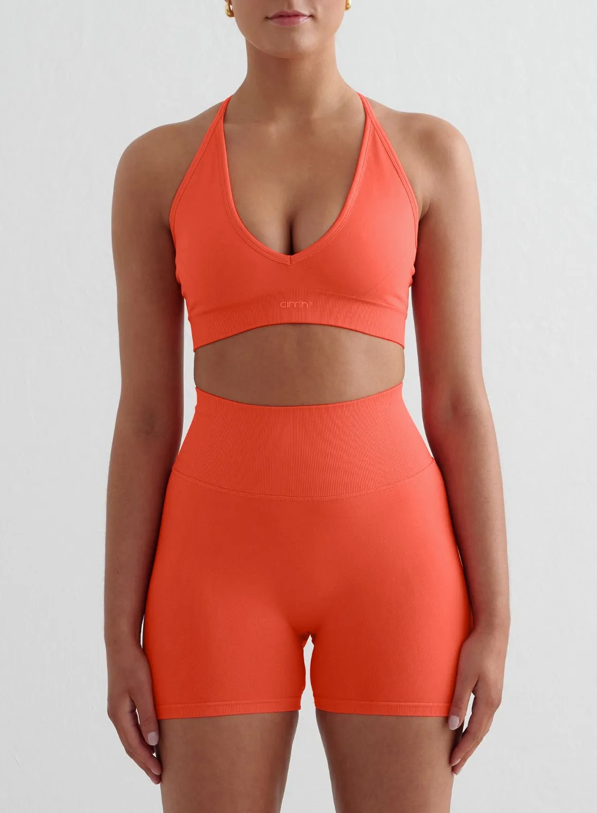 Tangerine Shape Seamless Hotpants & Cross Back Bra Set sold by Aimn product image thumbnail 3