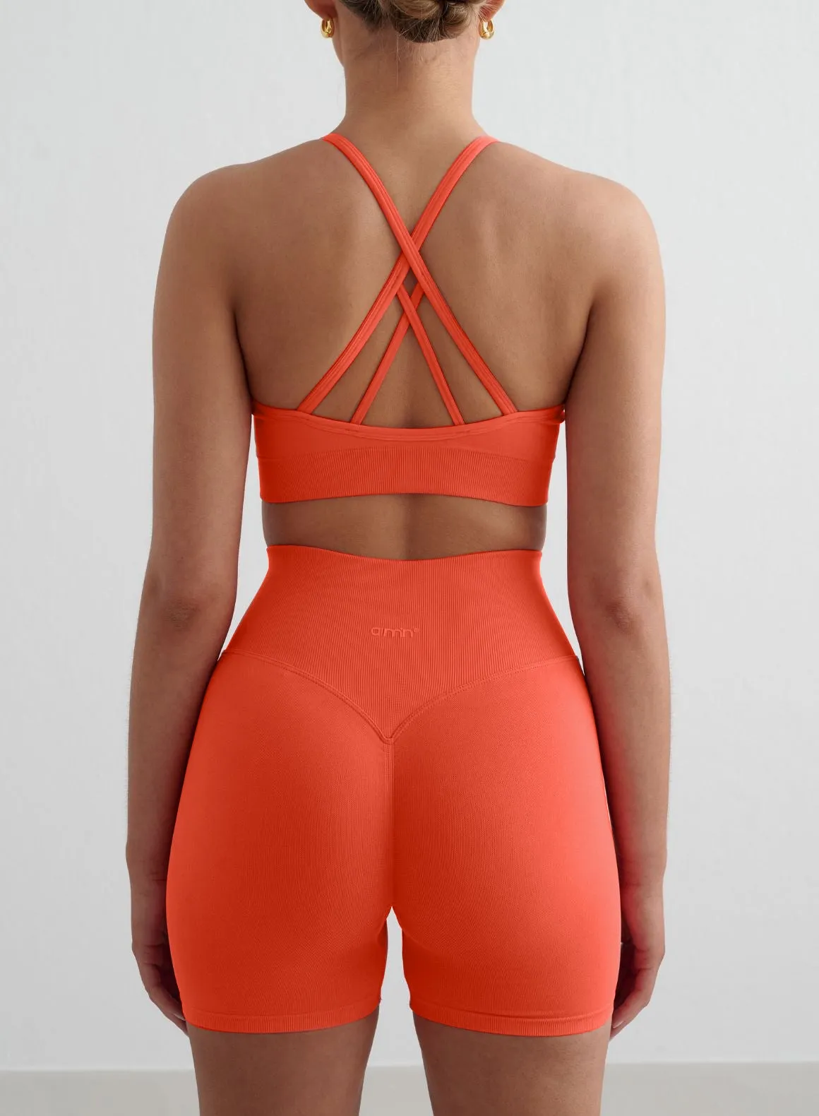 Tangerine Shape Seamless Hotpants & Cross Back Bra Set sold by Aimn product image thumbnail 4