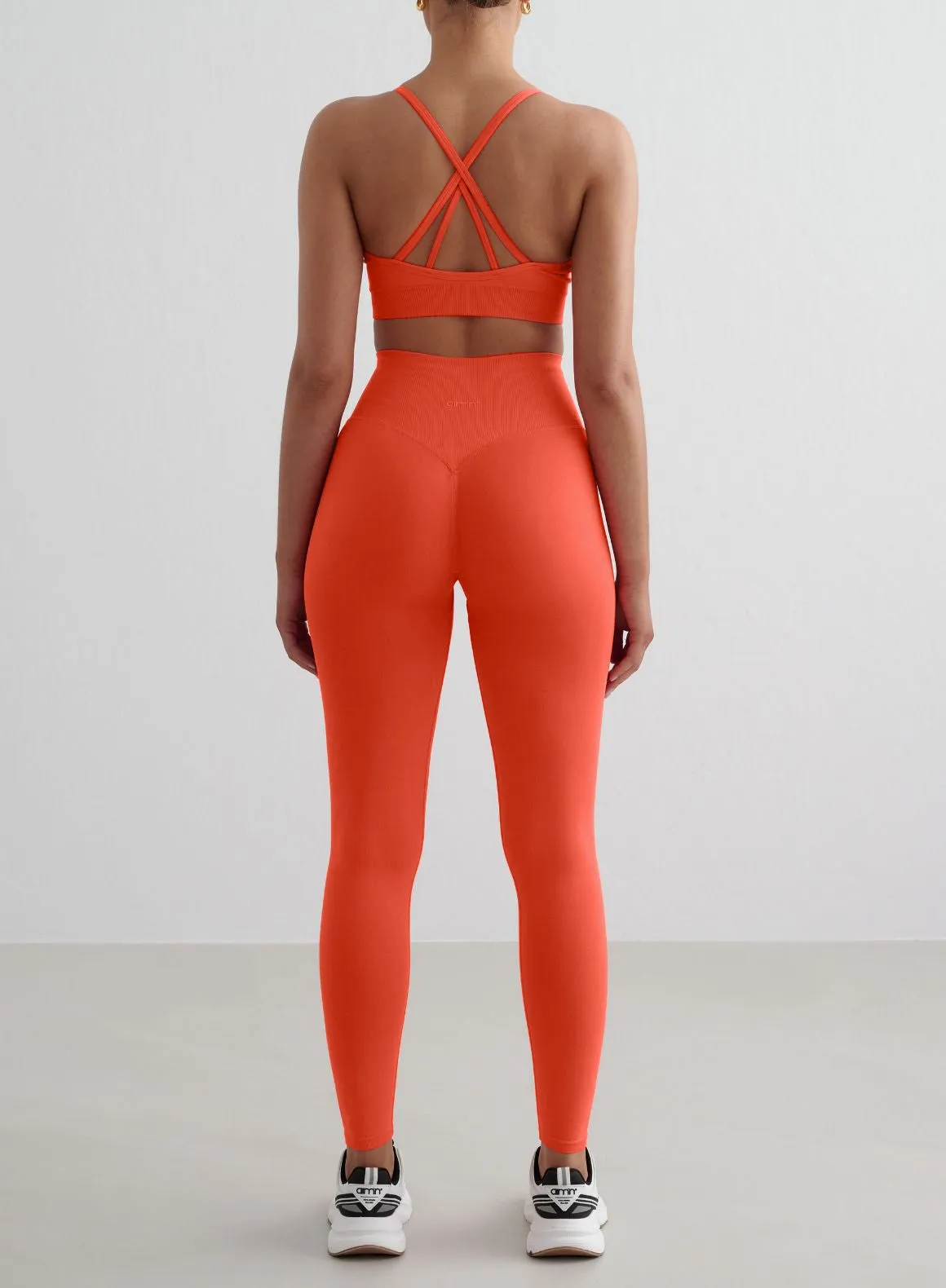 Tangerine Shape Seamless Tights & Cross Back Bra Set sold by Aimn product image thumbnail 2