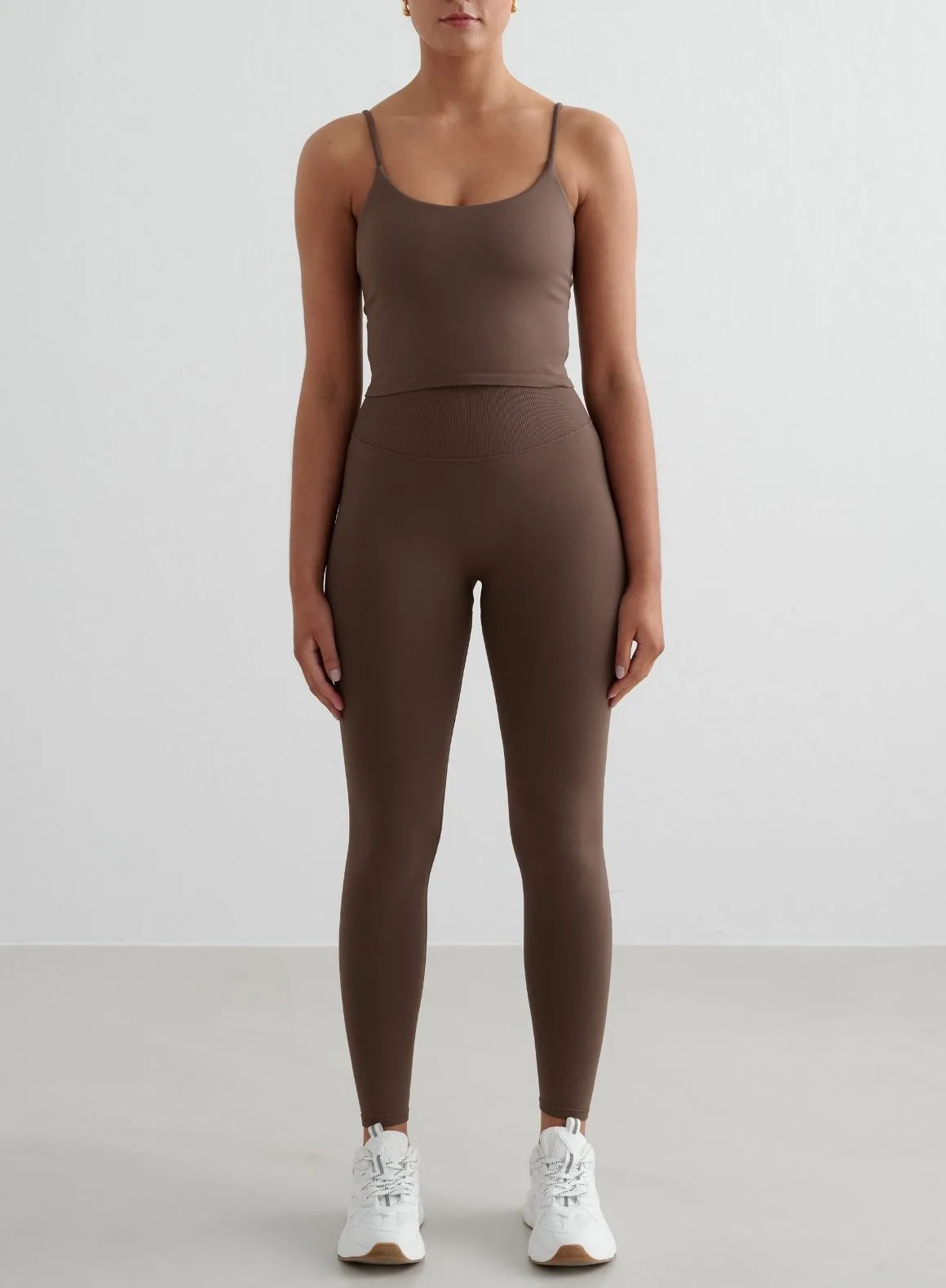 Macchiato Shape Seamless Tights & Strap Singlet Set sold by Aimn