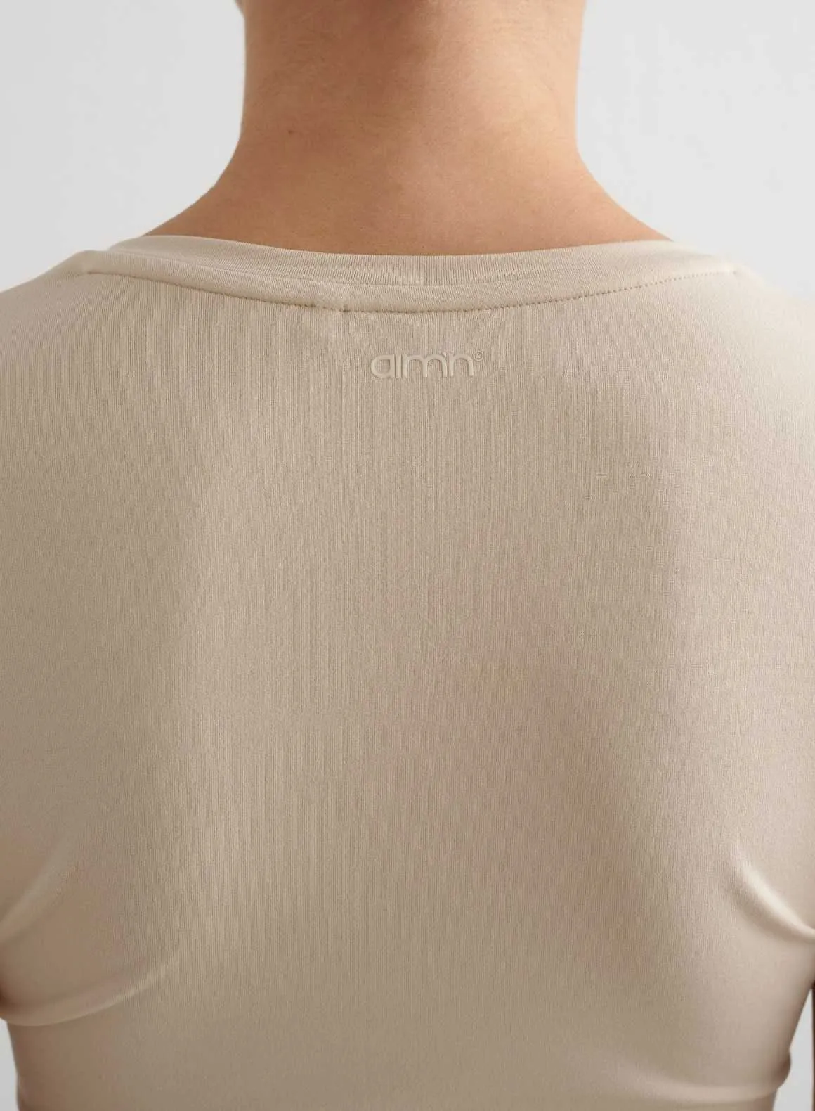 Café Au Lait Soft Basic V-neck Short Sleeve sold by Aimn product image thumbnail 5