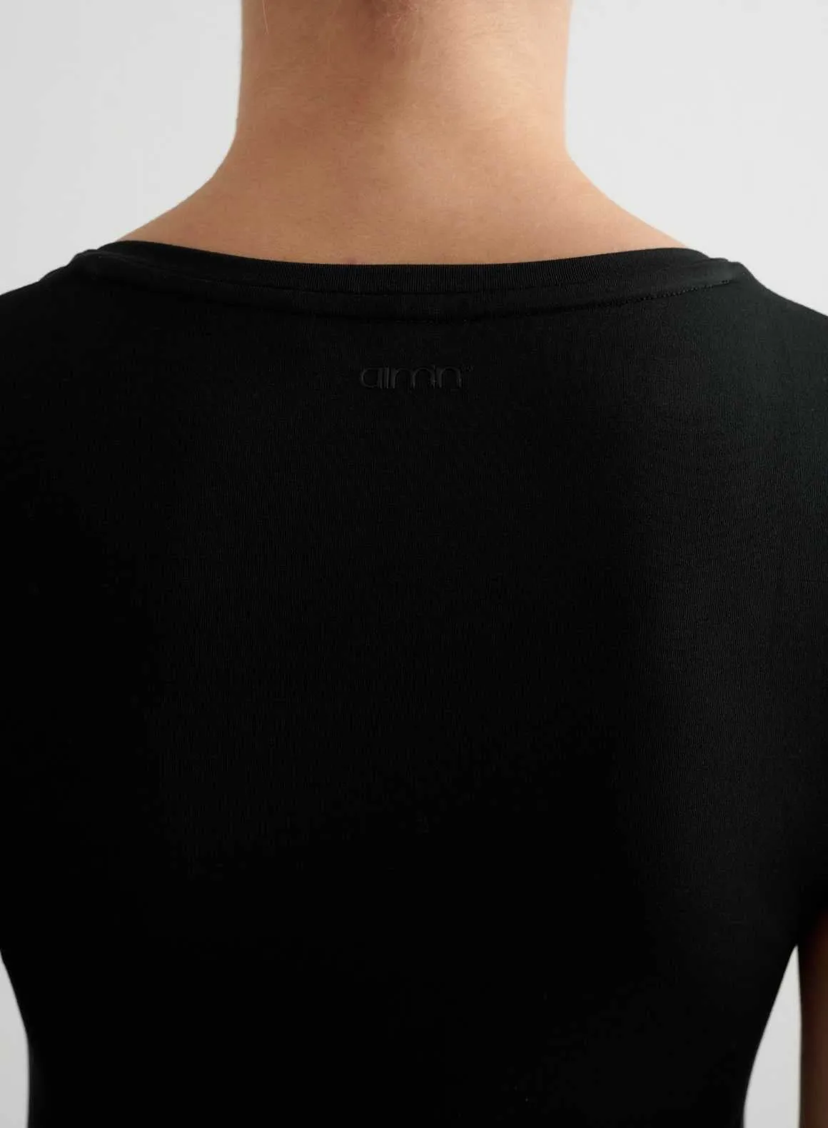Black Soft Basic V-neck Short Sleeve sold by Aimn product image thumbnail 5