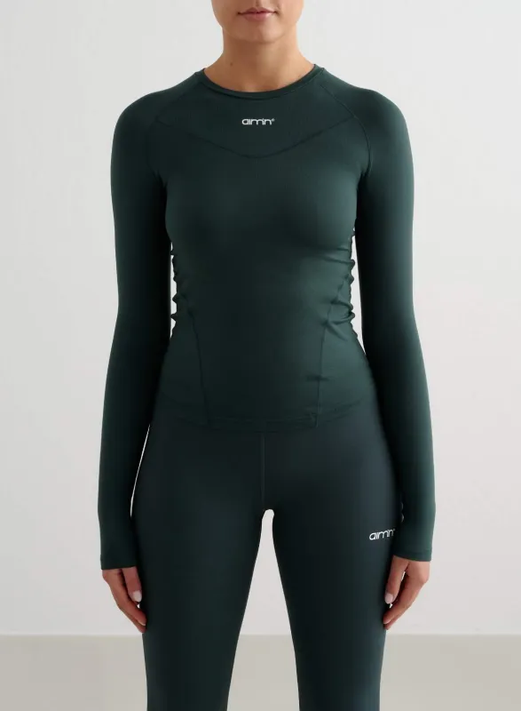 Deep Emerald Soft Basic Long Sleeve sold by Aimn