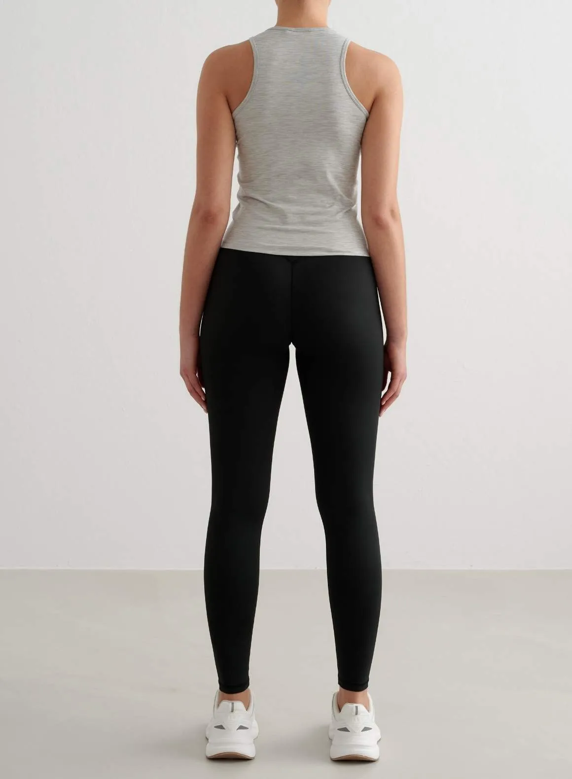 Grey Melange Soft Basic Singlet sold by Aimn product image thumbnail 4