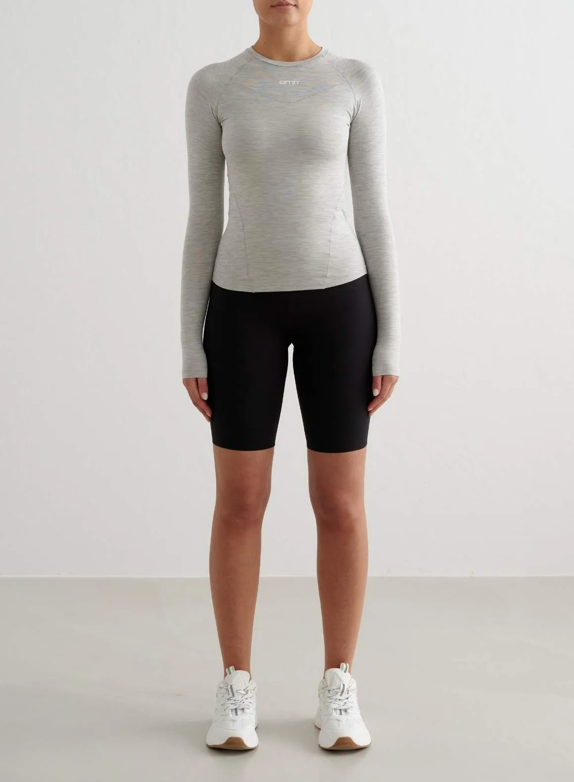 Grey Melange Soft Basic Long Sleeve sold by Aimn product image thumbnail 3