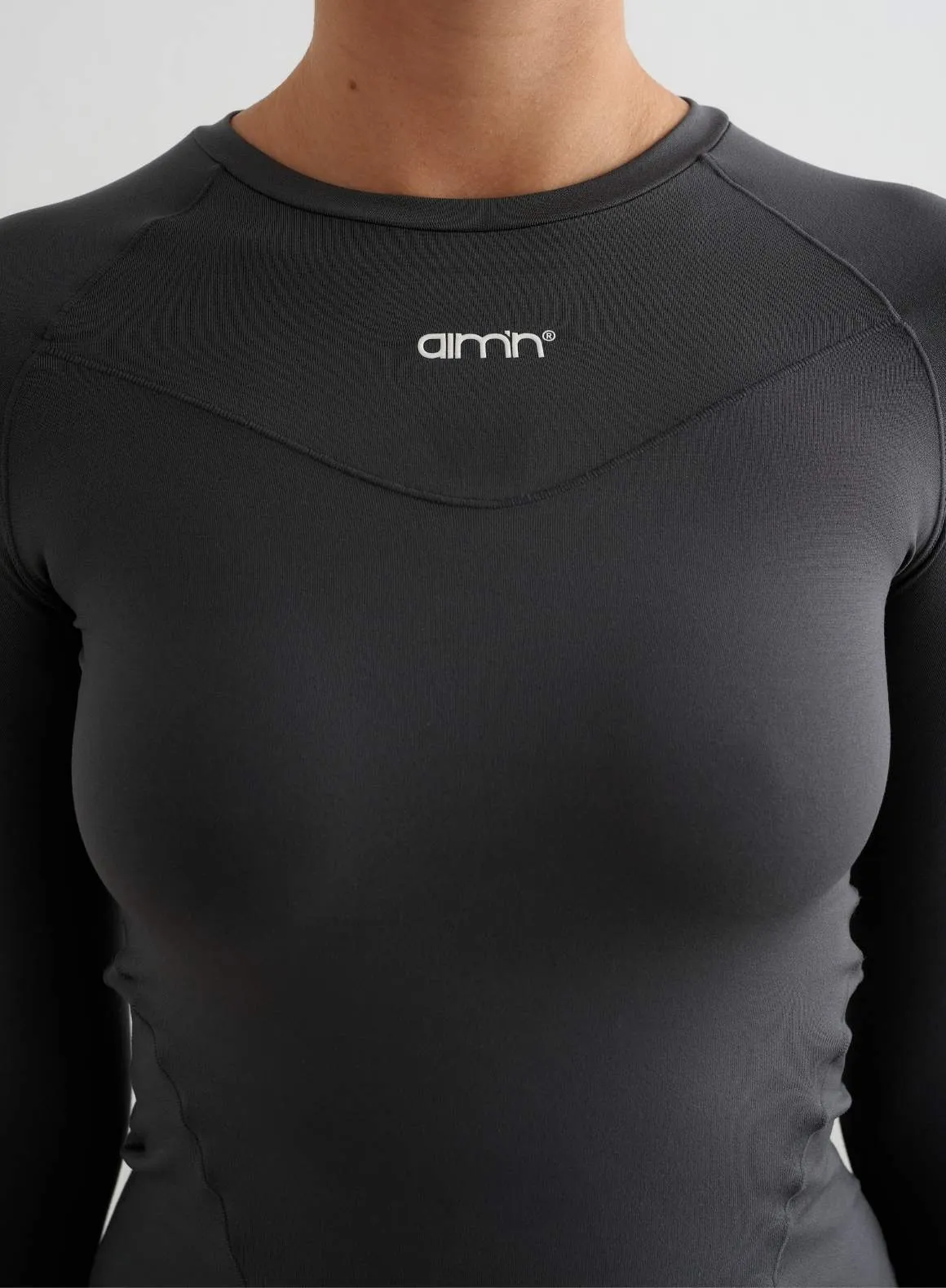 Shadow Grey Soft Basic Long Sleeve sold by Aimn product image thumbnail 5