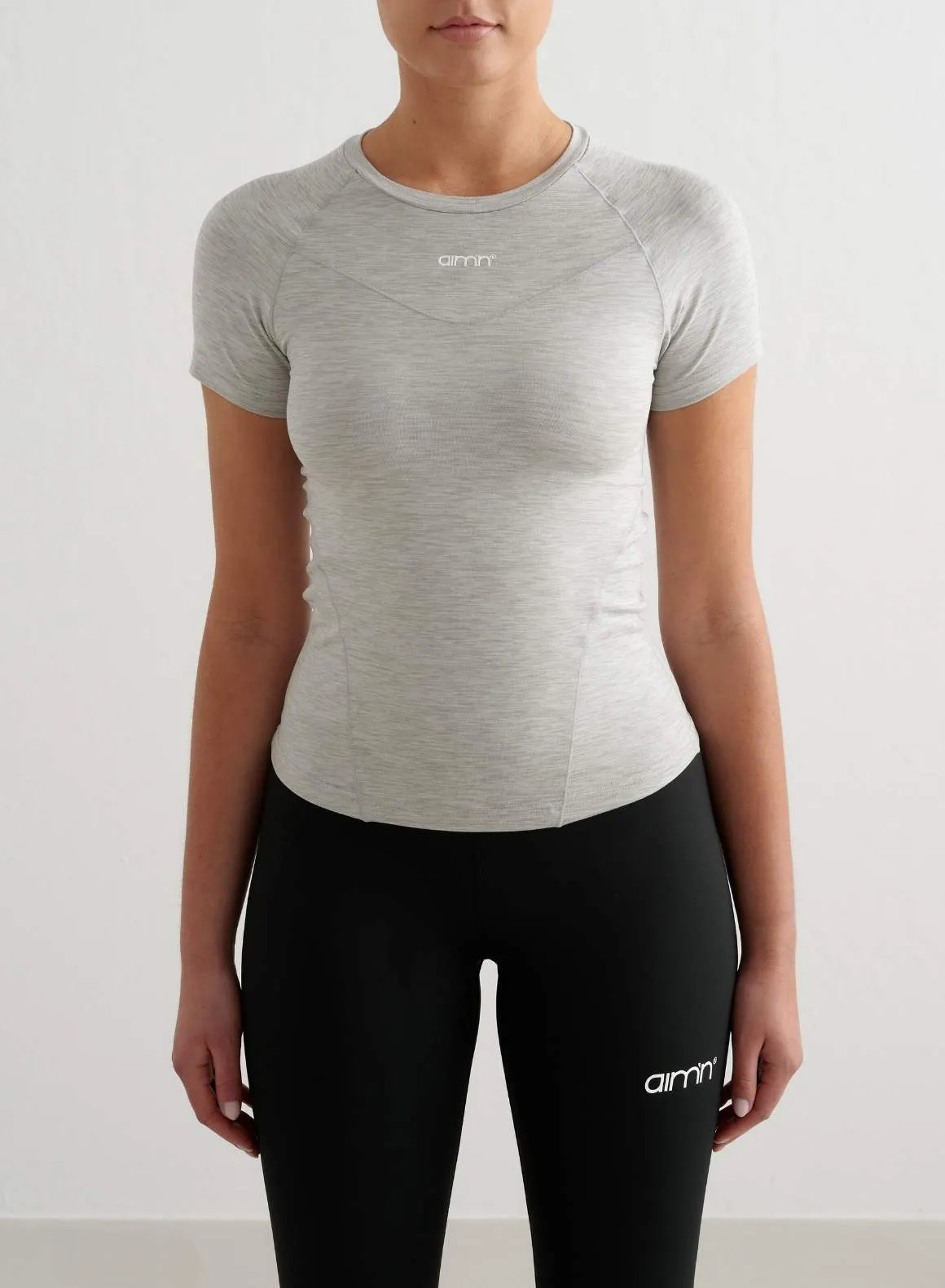 Grey Melange Soft Basic Short Sleeve sold by Aimn