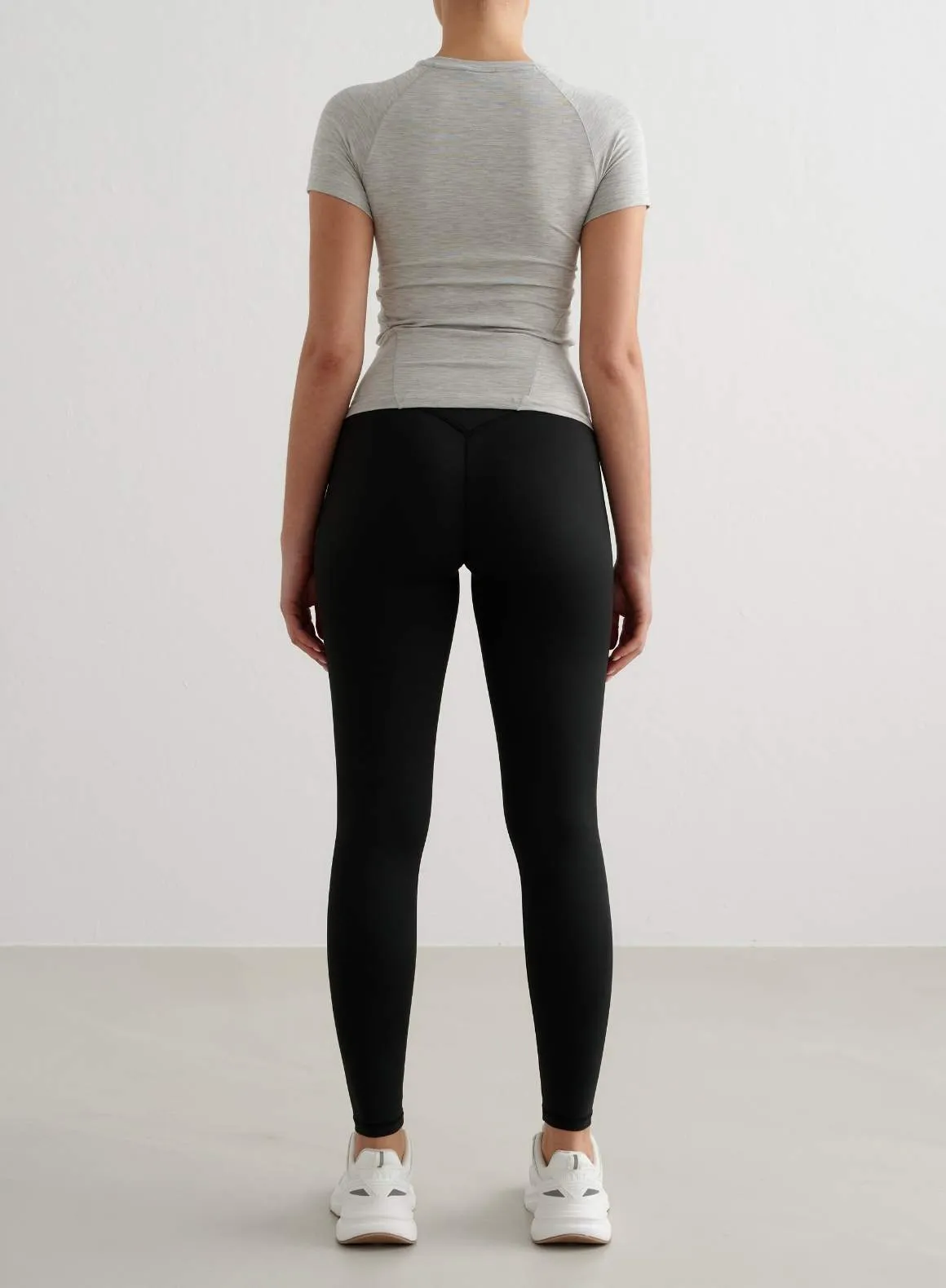 Grey Melange Soft Basic Short Sleeve sold by Aimn product image thumbnail 4