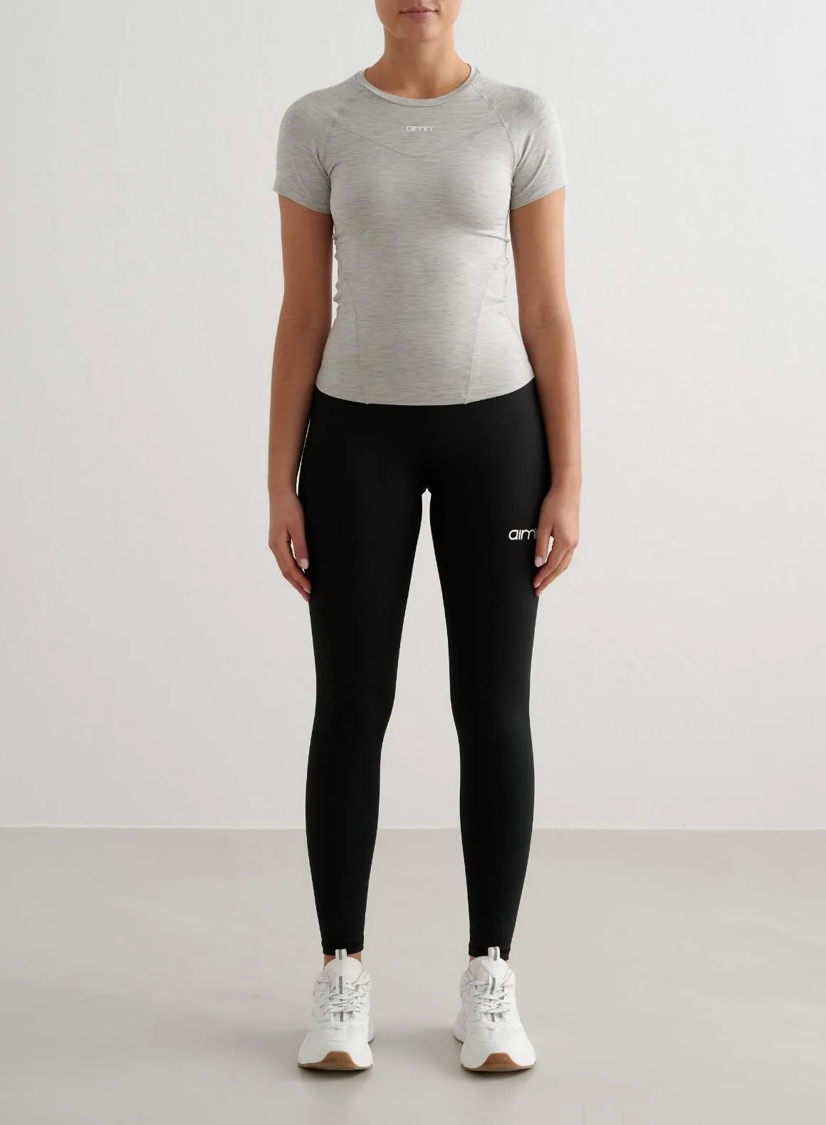 Grey Melange Soft Basic Short Sleeve sold by Aimn product image thumbnail 3