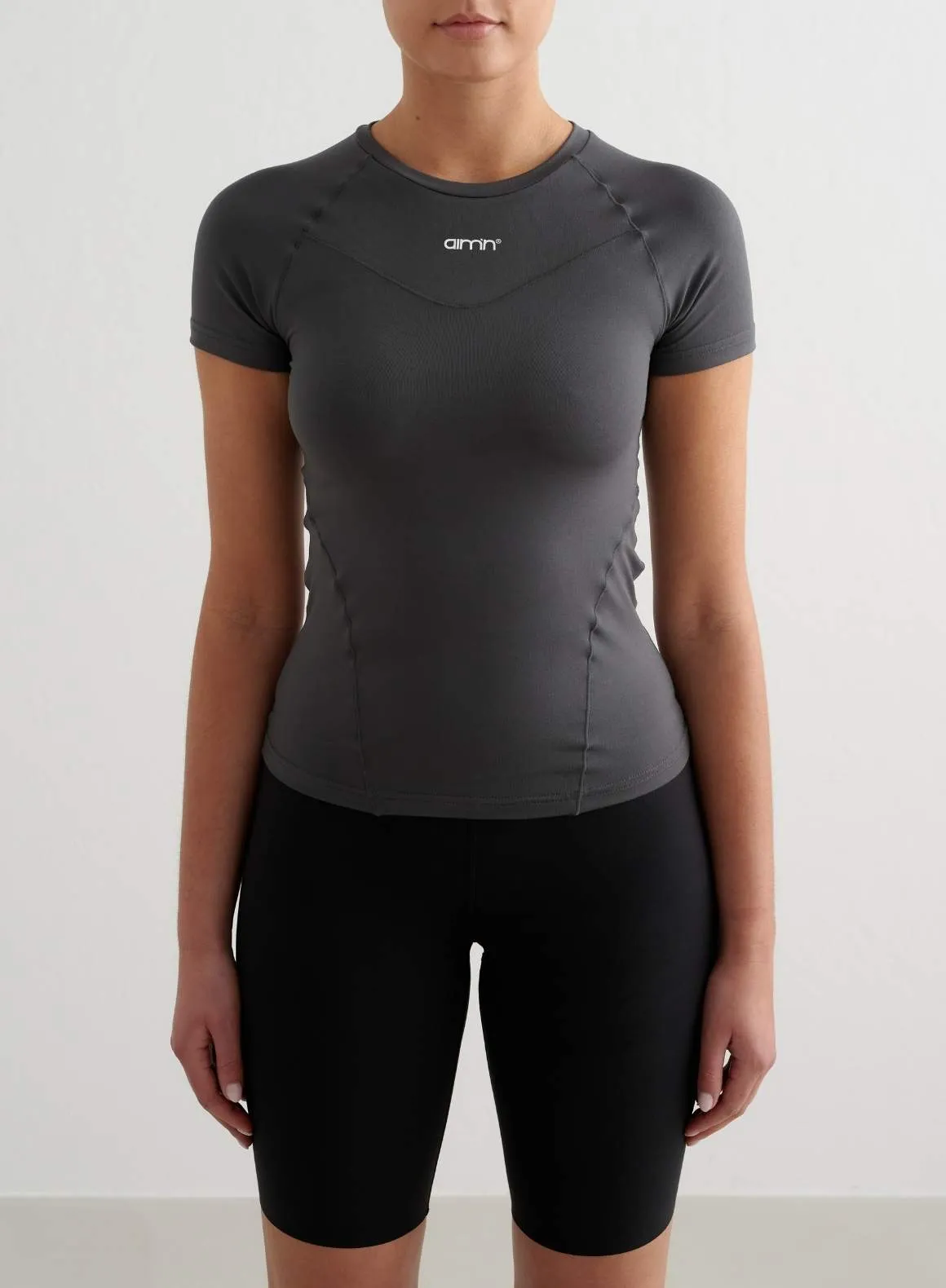 Shadow Grey Soft Basic Short Sleeve sold by Aimn