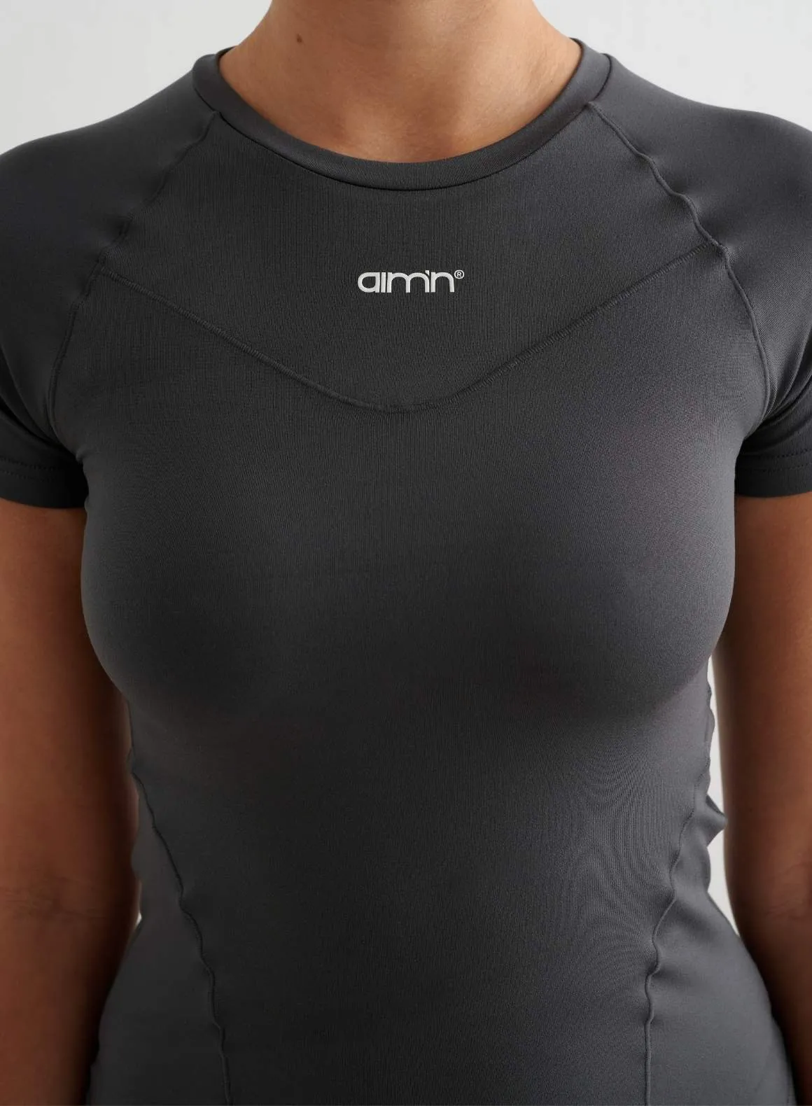 Shadow Grey Soft Basic Short Sleeve sold by Aimn product image thumbnail 5