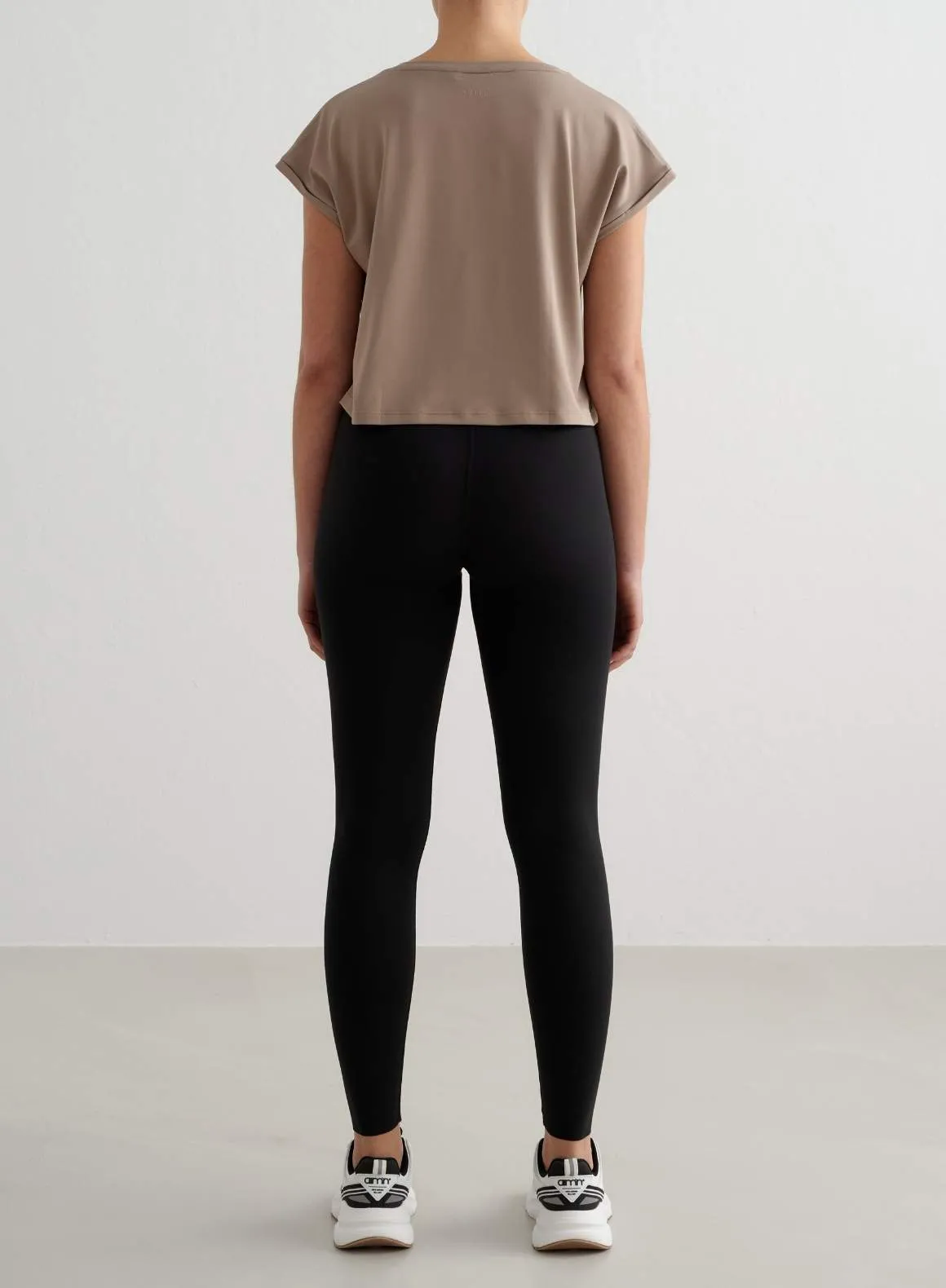 Espresso Soft Basic Roll Sleeve Top sold by Aimn product image thumbnail 4