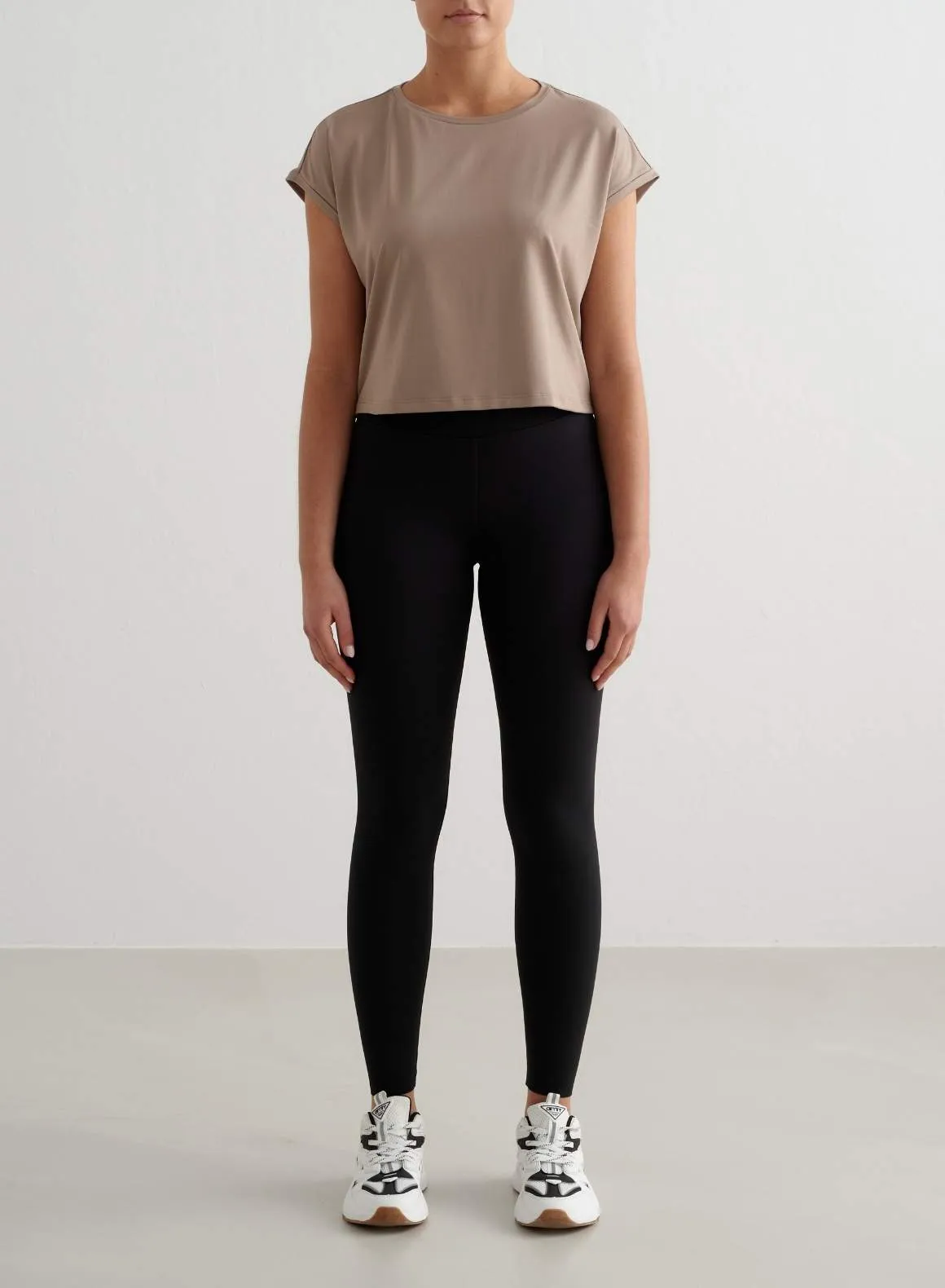 Espresso Soft Basic Roll Sleeve Top sold by Aimn product image thumbnail 3