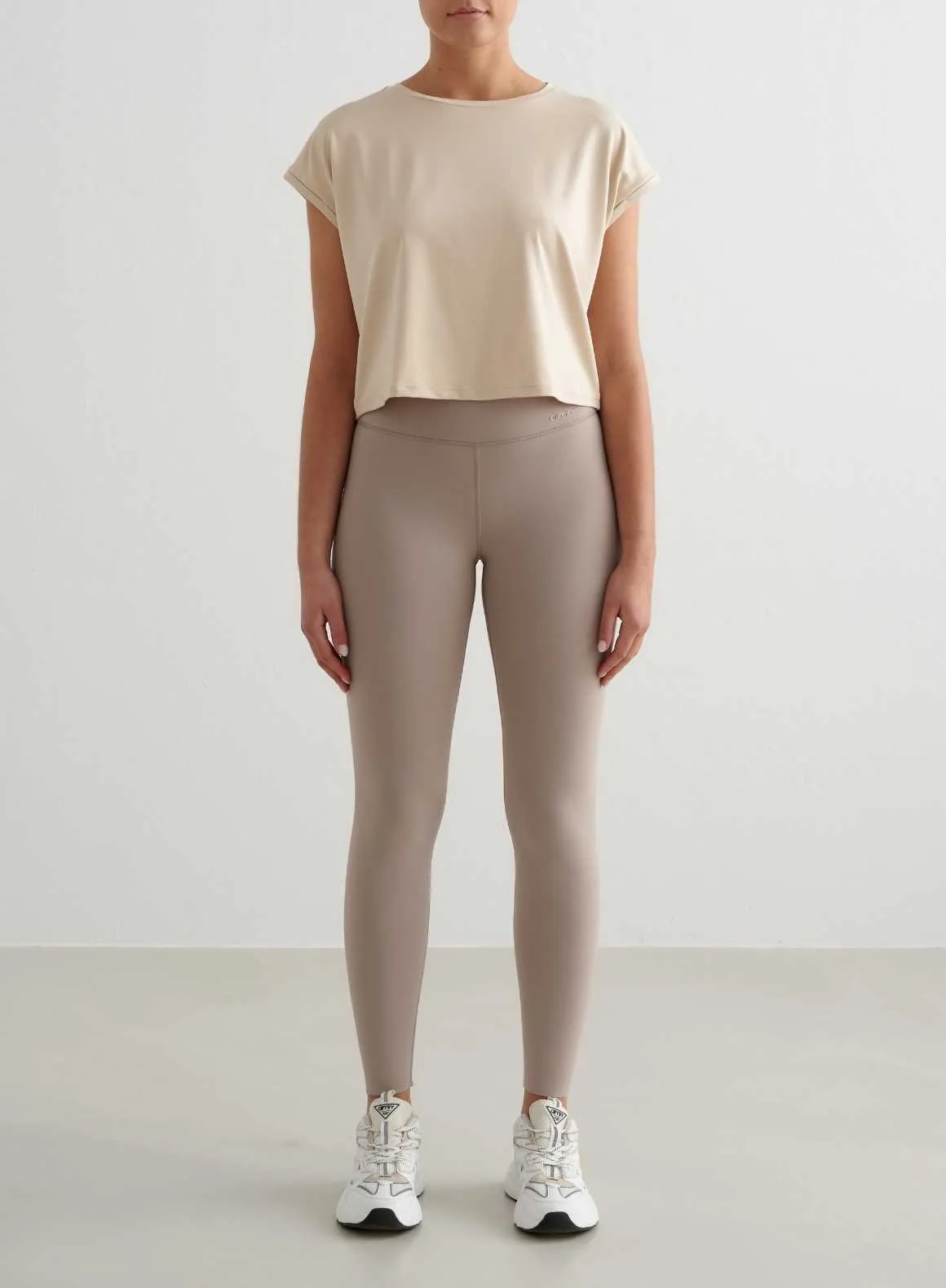 Café Au Lait Soft Basic Roll Sleeve Top sold by Aimn product image thumbnail 3