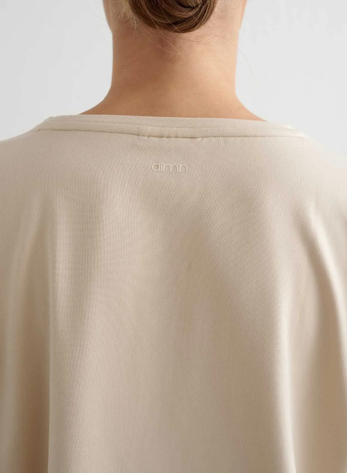 Café Au Lait Soft Basic Roll Sleeve Top sold by Aimn product image thumbnail 5