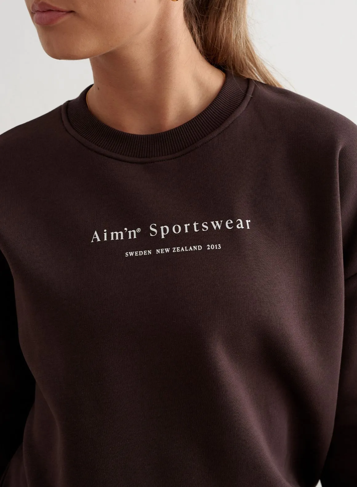Cacao Serif Sweatshirt sold by Aimn product image thumbnail 2
