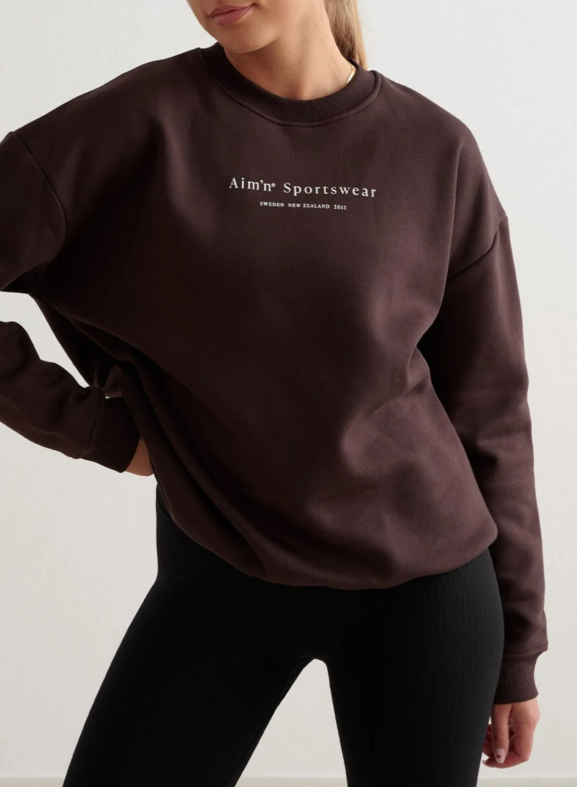 Cacao Serif Sweatshirt sold by Aimn product image thumbnail 5