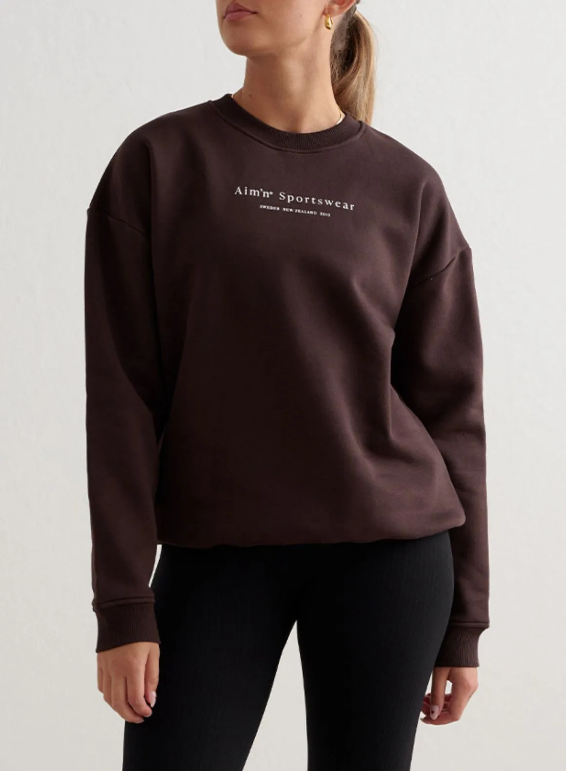 Cacao Serif Sweatshirt sold by Aimn