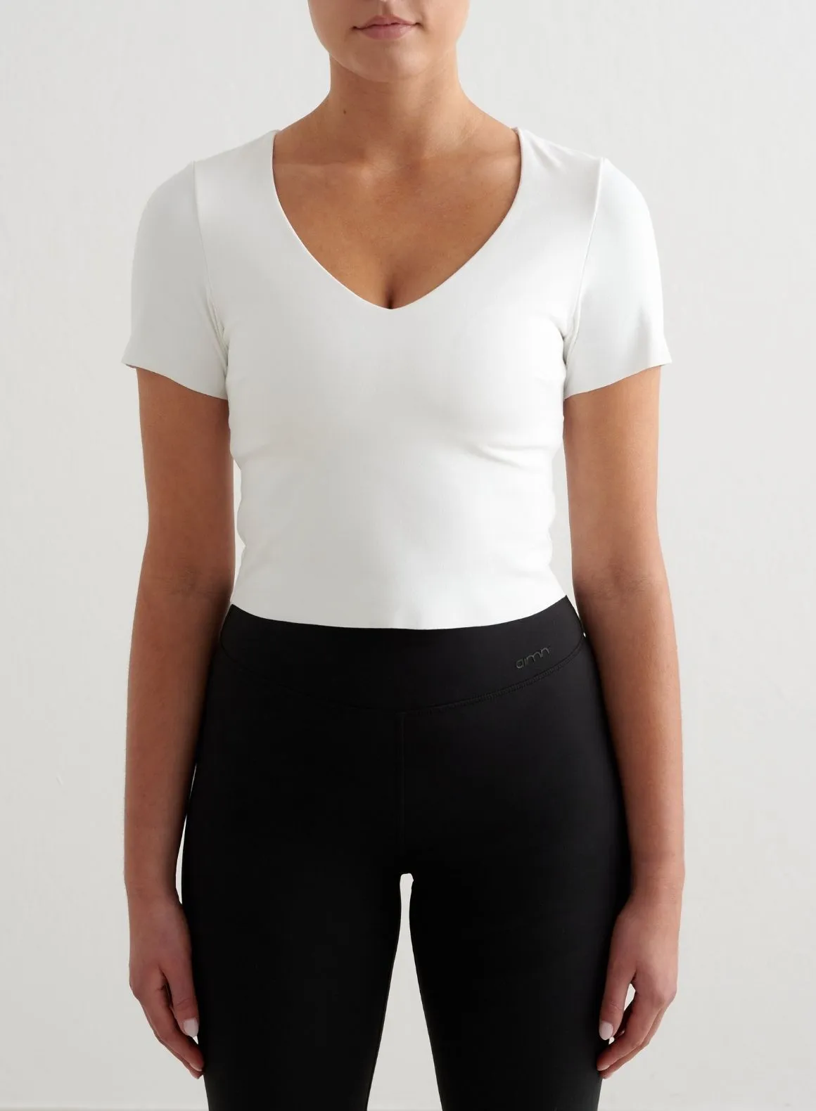 White Sense Short Sleeve Bralette sold by Aimn