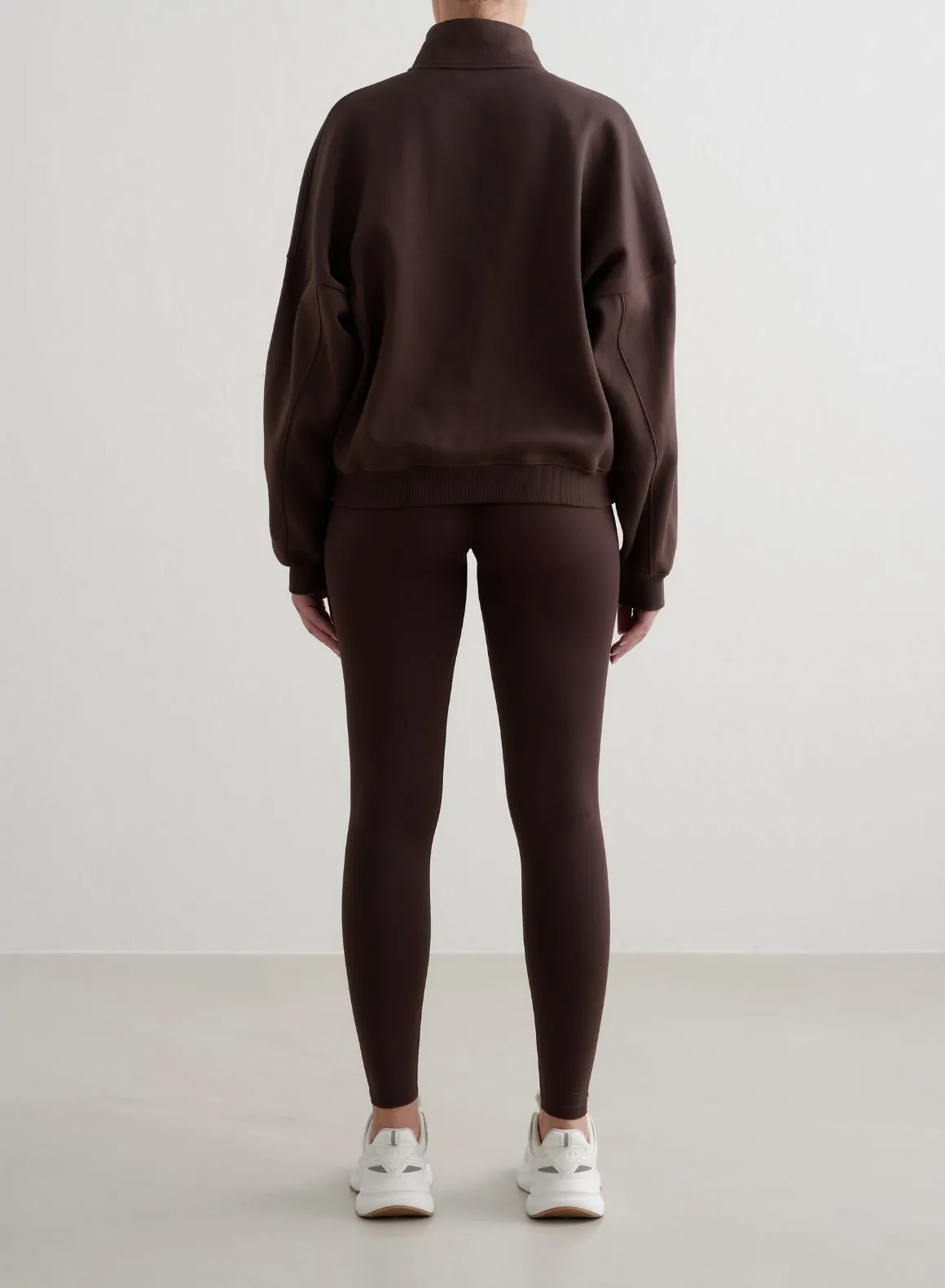 Chocolate Varsity Sweat Half Zip sold by Aimn product image thumbnail 4