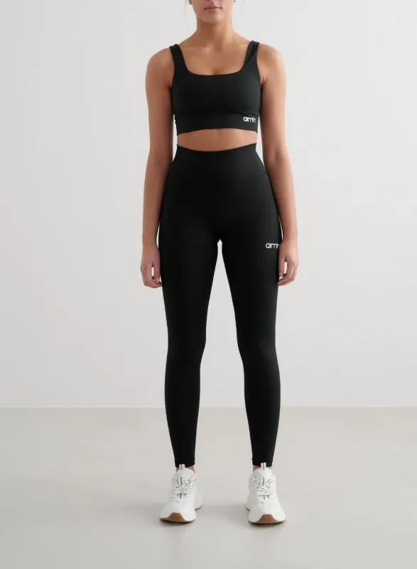 Black Core Tights & Bra Set sold by Aimn