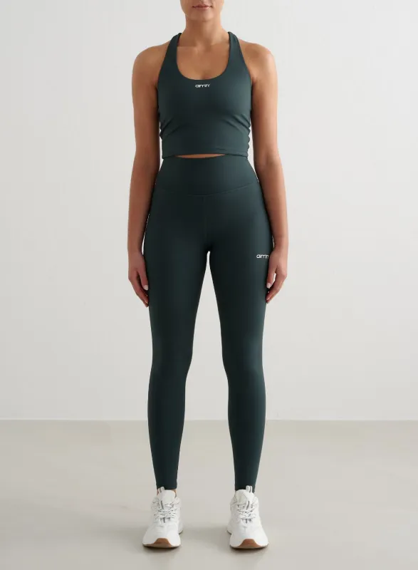 Deep Emerald Core Tights & Essential Bralette Set sold by Aimn