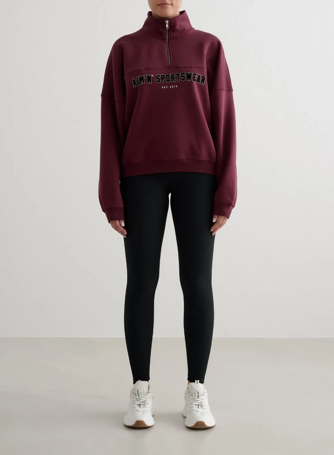 Cherry Varsity Sweat Half Zip sold by Aimn product image thumbnail 3