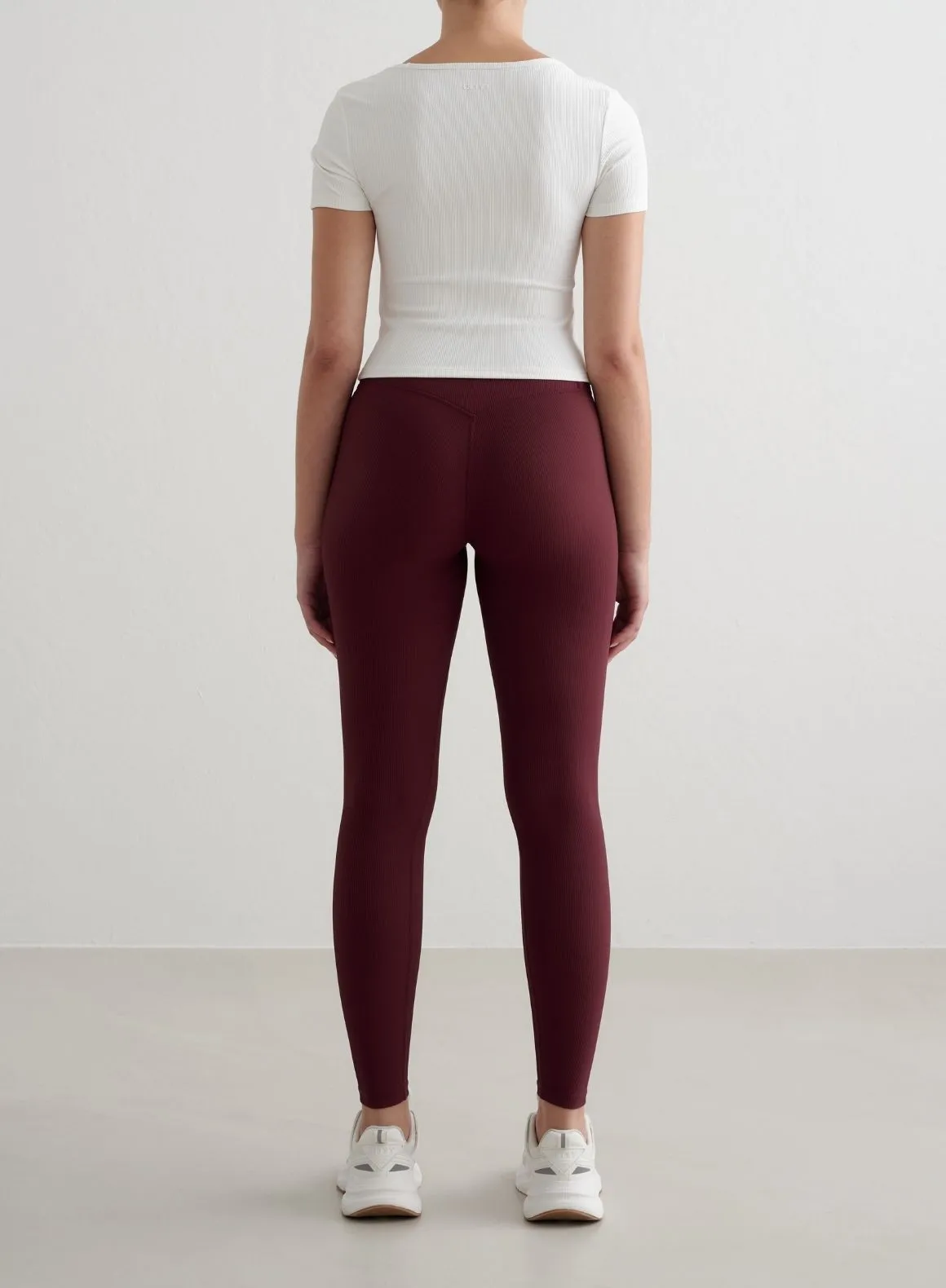 White Ribbed Performance Short Sleeve sold by Aimn product image thumbnail 4