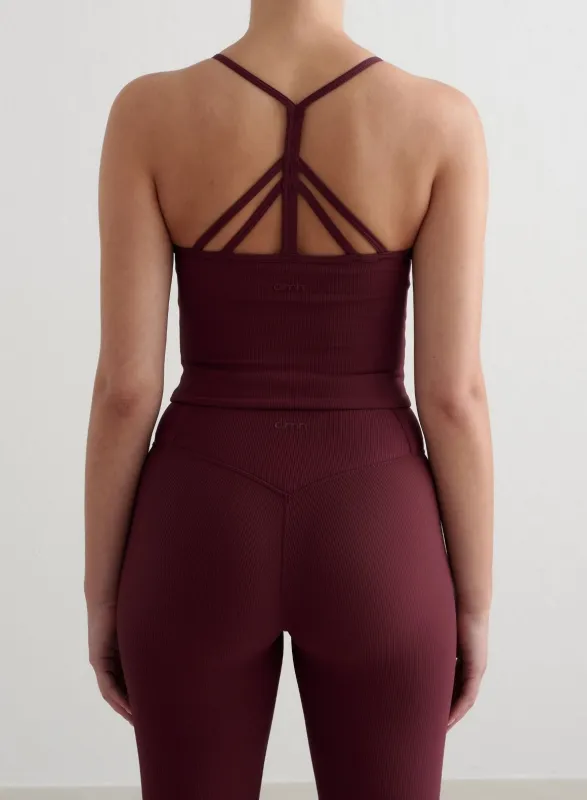 Cherry Ribbed Performance Bralette sold by Aimn