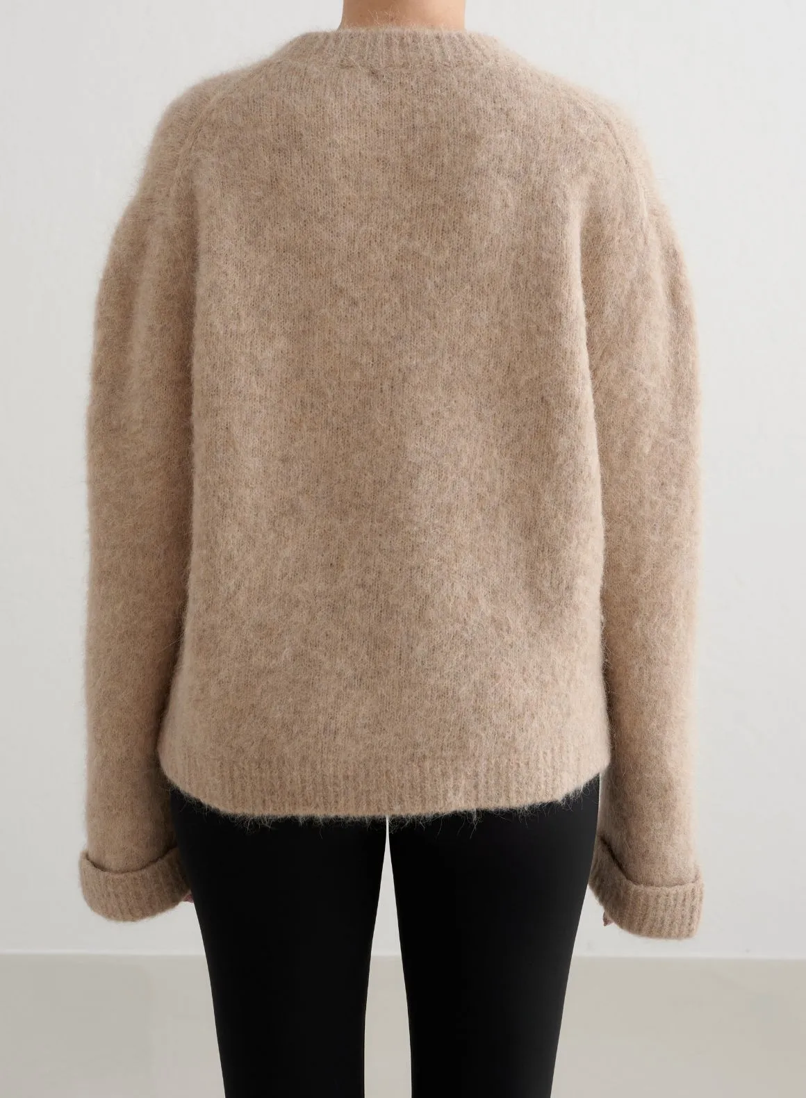 Dark Clay Alpaca Knit Sweater sold by Aimn product image thumbnail 2