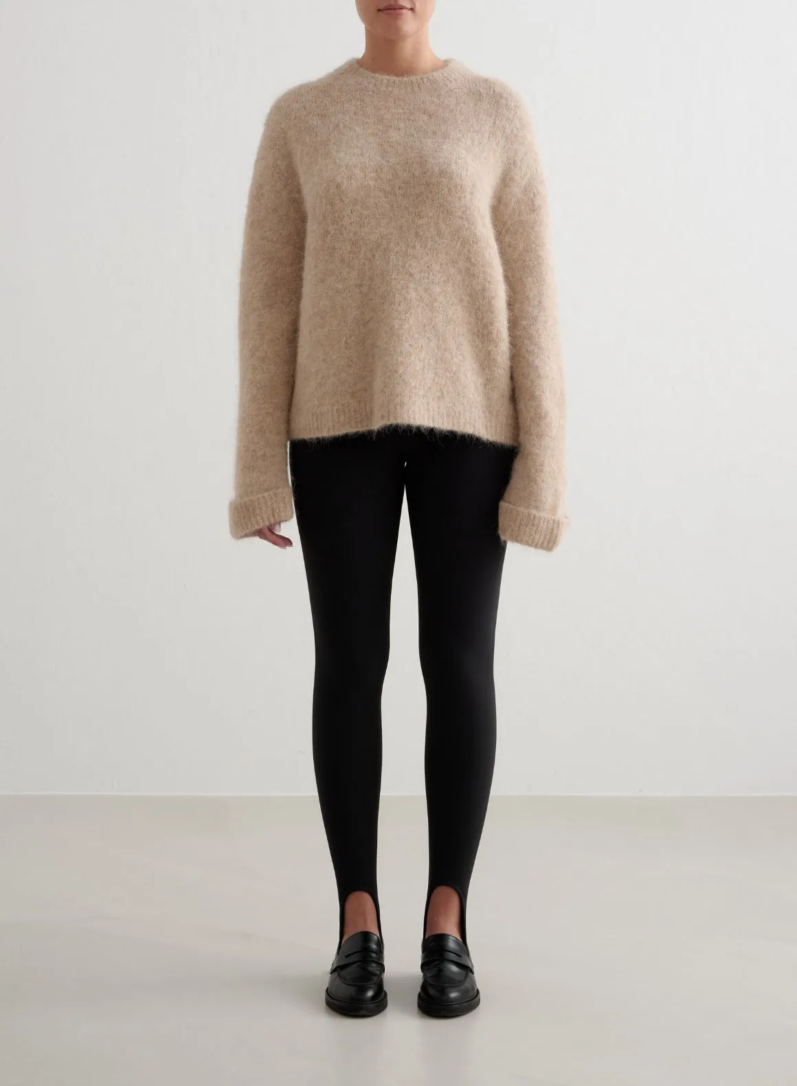 Dark Clay Alpaca Knit Sweater sold by Aimn product image thumbnail 3