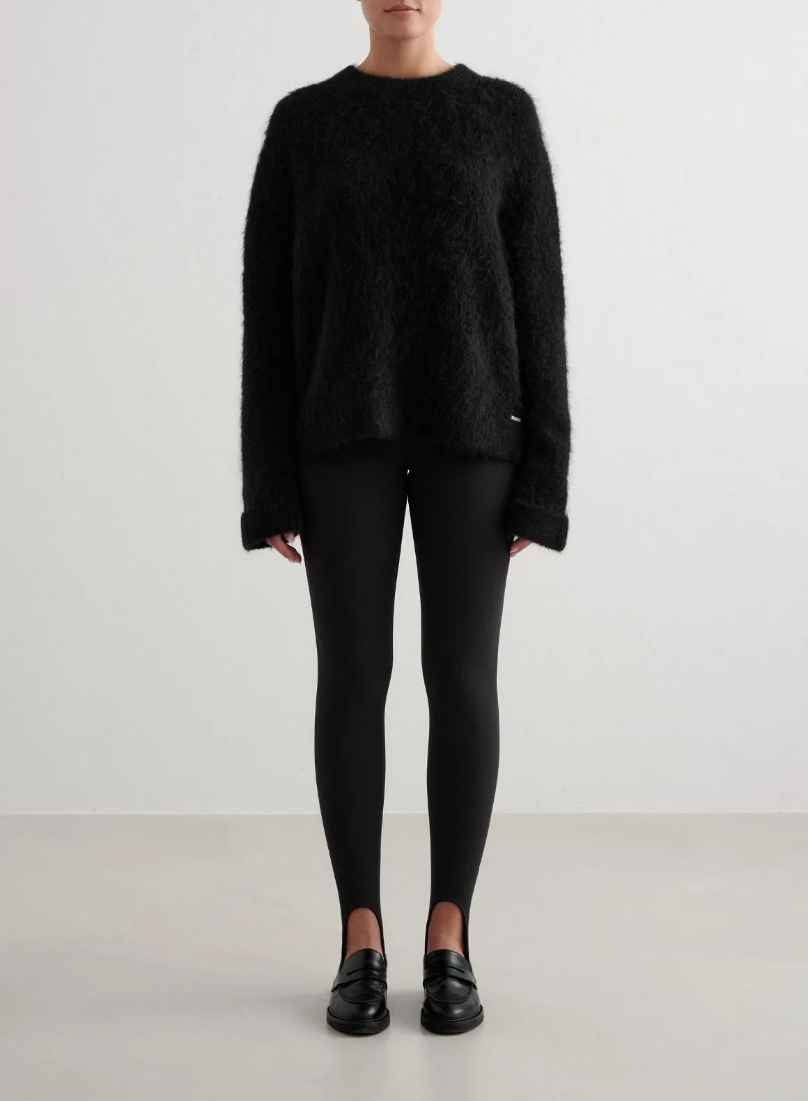 Black Alpaca Knit Sweater sold by Aimn product image thumbnail 3