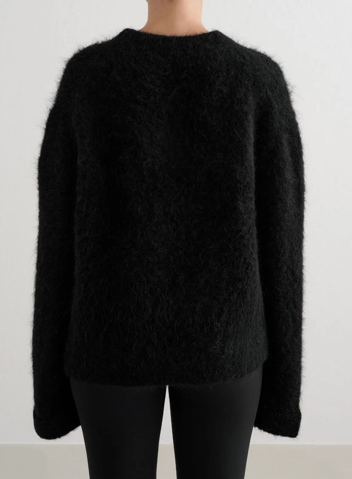Black Alpaca Knit Sweater sold by Aimn product image thumbnail 2