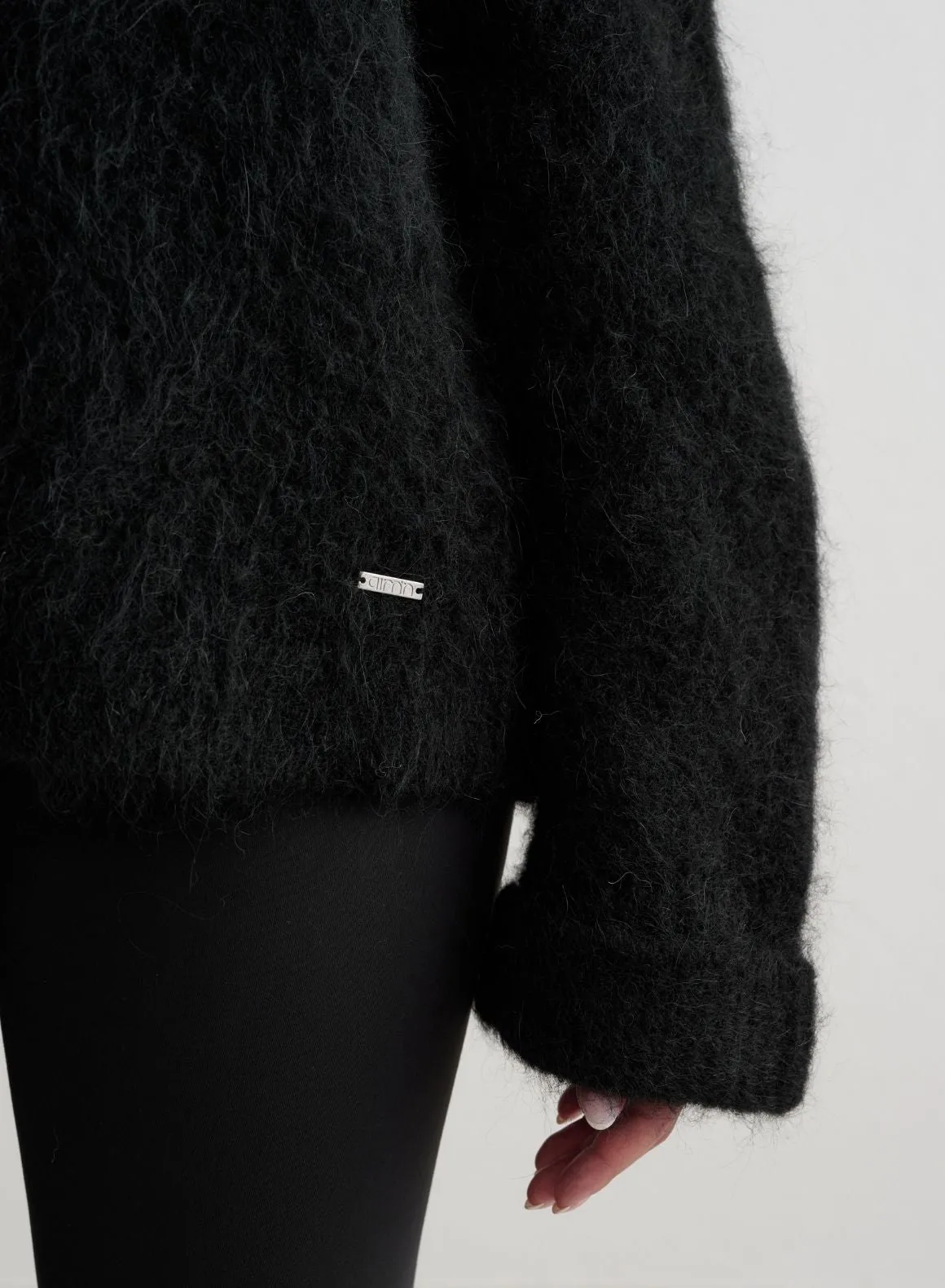 Black Alpaca Knit Sweater sold by Aimn product image thumbnail 5