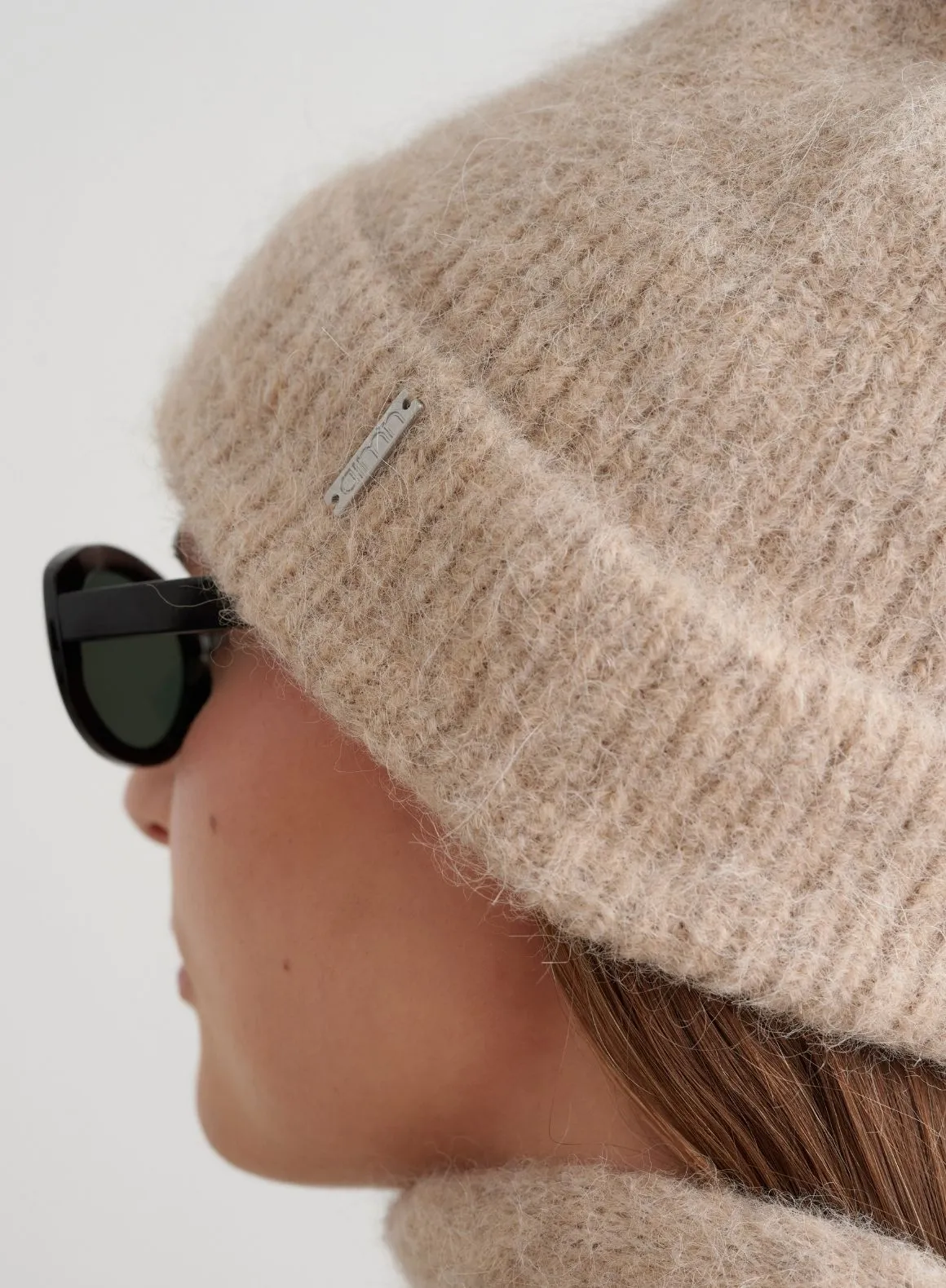Dark Clay Alpaca Knit Beanie sold by Aimn product image thumbnail 3