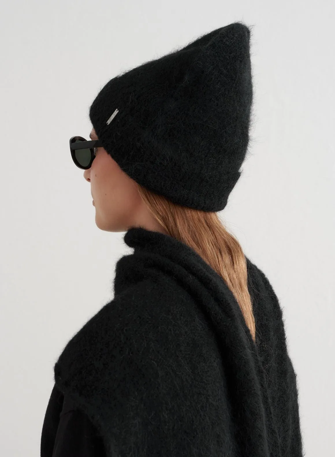 Black Alpaca Knit Beanie sold by Aimn product image thumbnail 2