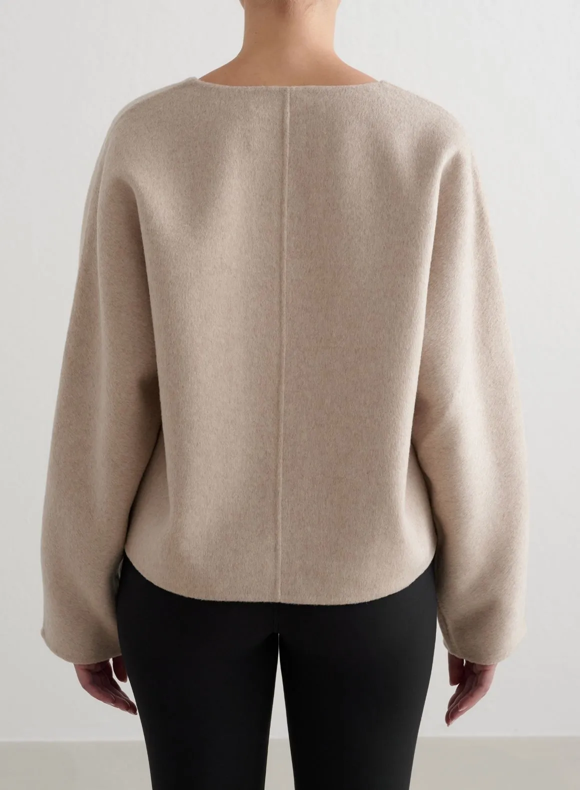Dark Clay Wool Sweatshirt sold by Aimn product image thumbnail 2