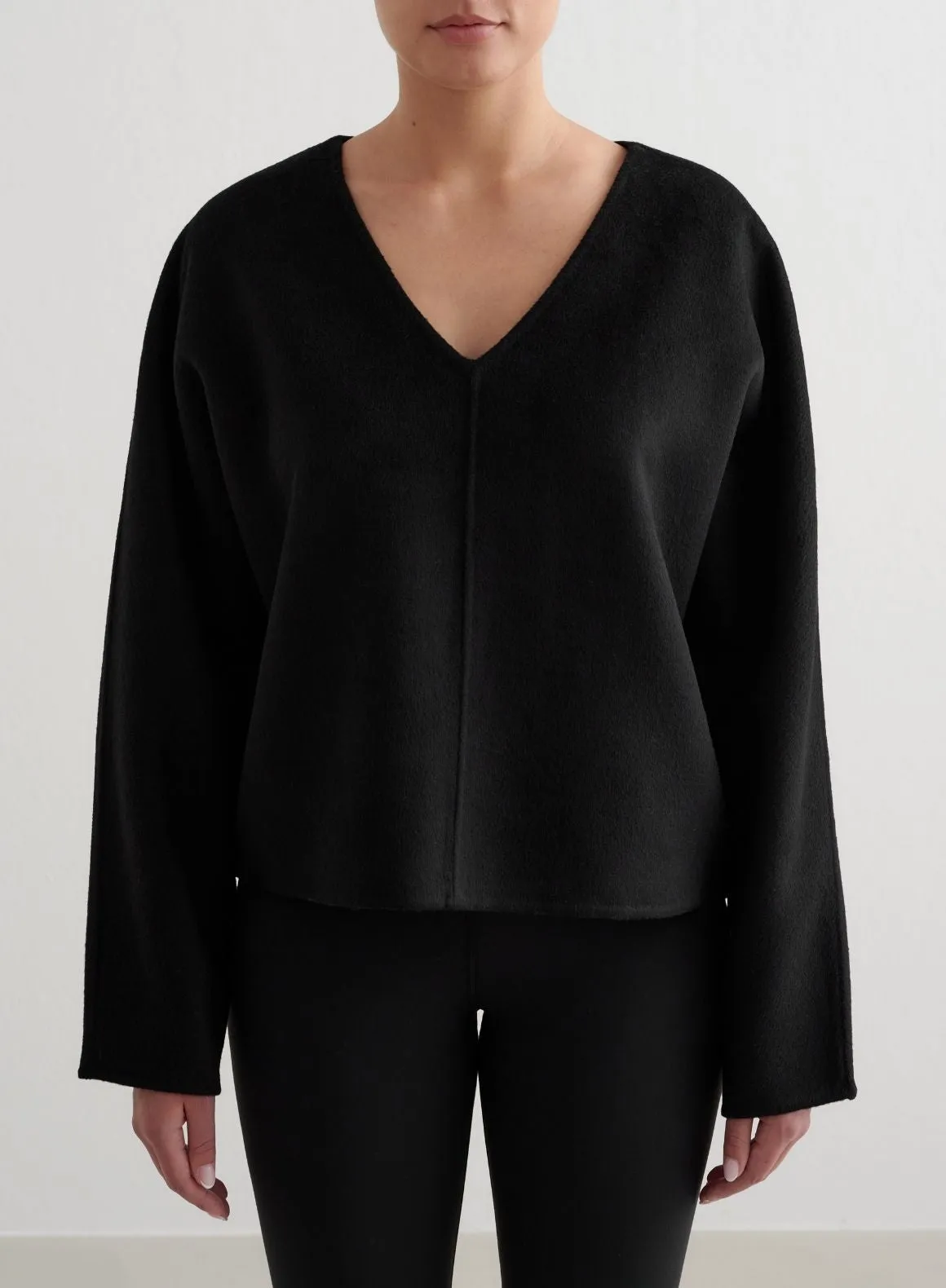 Black Wool Sweatshirt sold by Aimn product image thumbnail 2