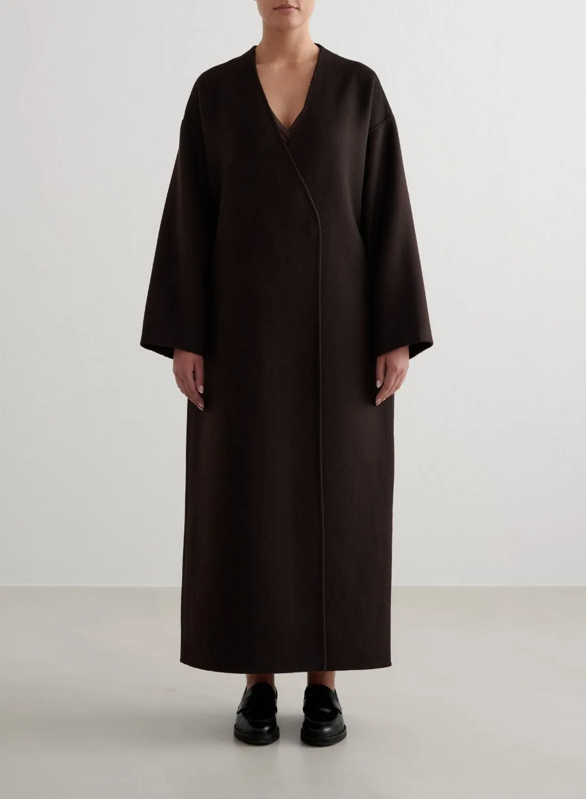 Chocolate Wool Coat sold by Aimn product image thumbnail 2