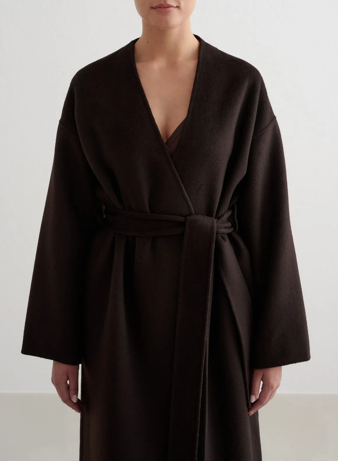 Chocolate Wool Coat sold by Aimn product image thumbnail 4