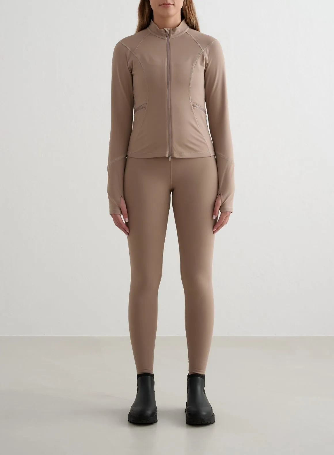 Espresso Reflective Warming Zip Jacket sold by Aimn product image thumbnail 3