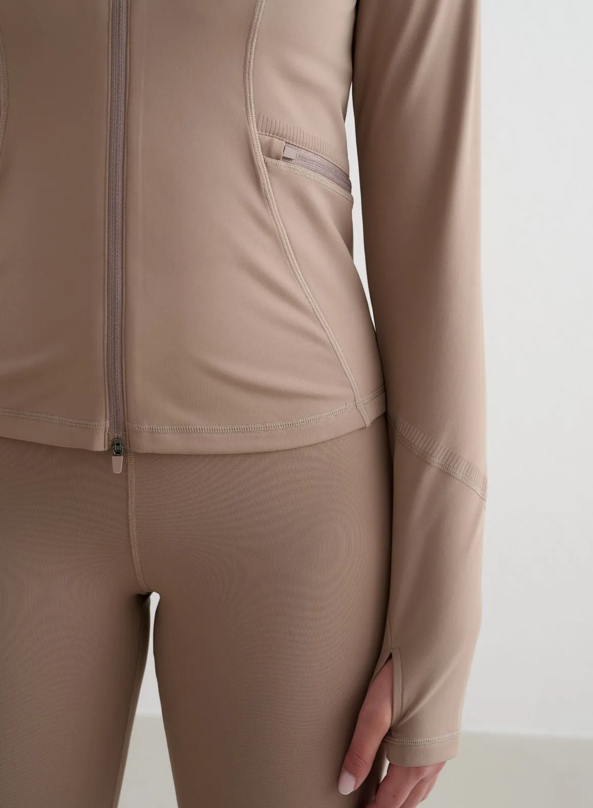 Espresso Reflective Warming Zip Jacket sold by Aimn product image thumbnail 5