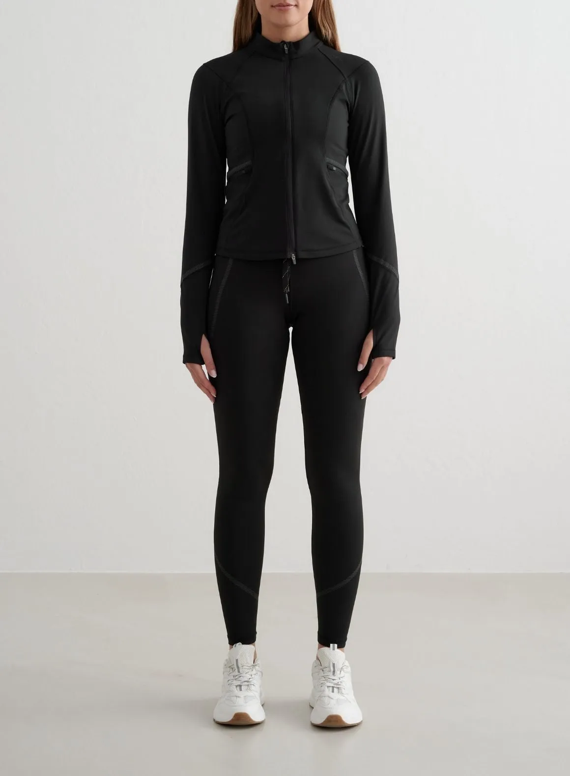 Black Reflective Warming Zip Jacket sold by Aimn product image thumbnail 3