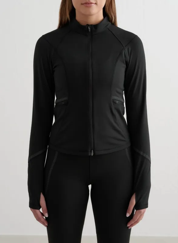 Black Reflective Warming Zip Jacket sold by Aimn