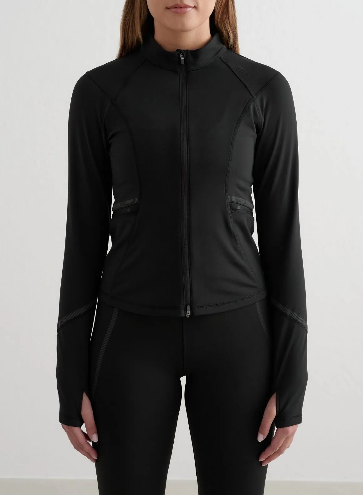 Black Reflective Warming Zip Jacket sold by Aimn