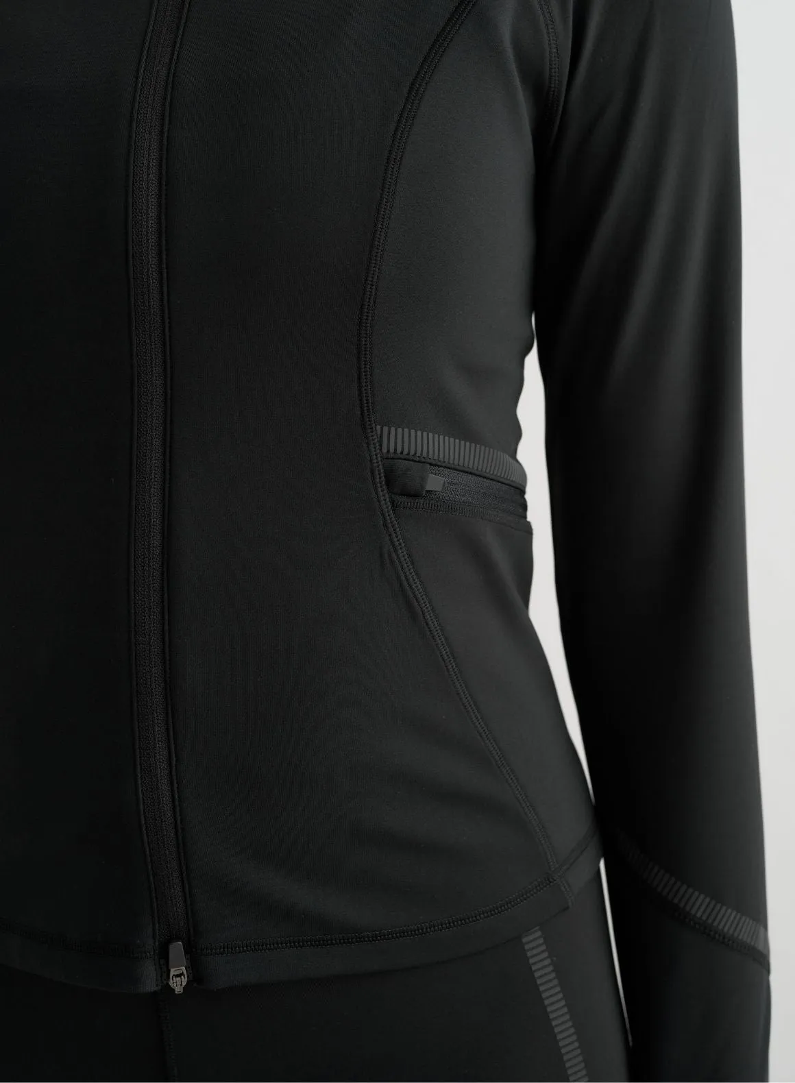 Black Reflective Warming Zip Jacket sold by Aimn product image thumbnail 5