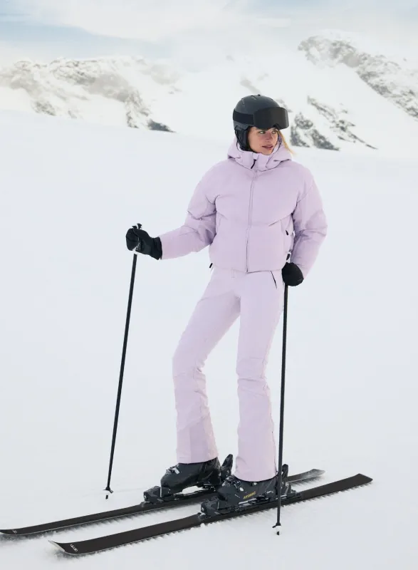 Pale Lavender Stretch Thermo Bib Pants made by Aimn