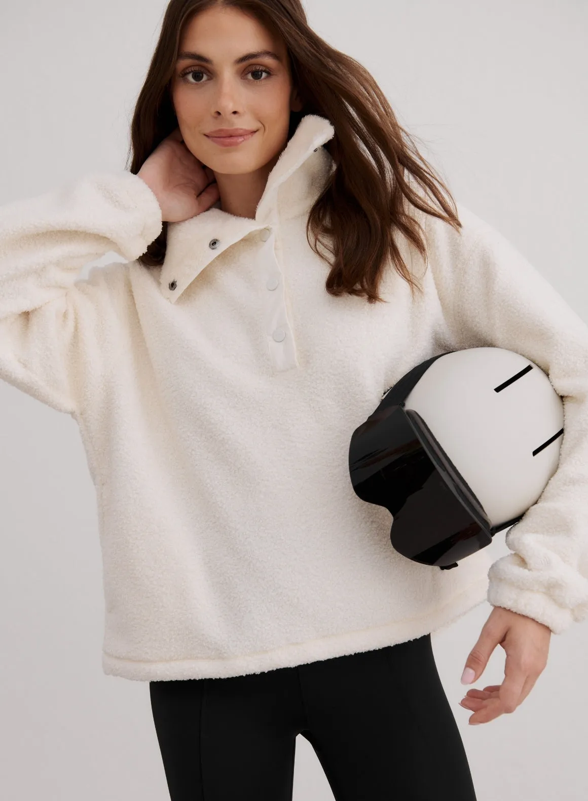 Off White Polar Fleece Long Sleeve sold by Aimn product image thumbnail 2