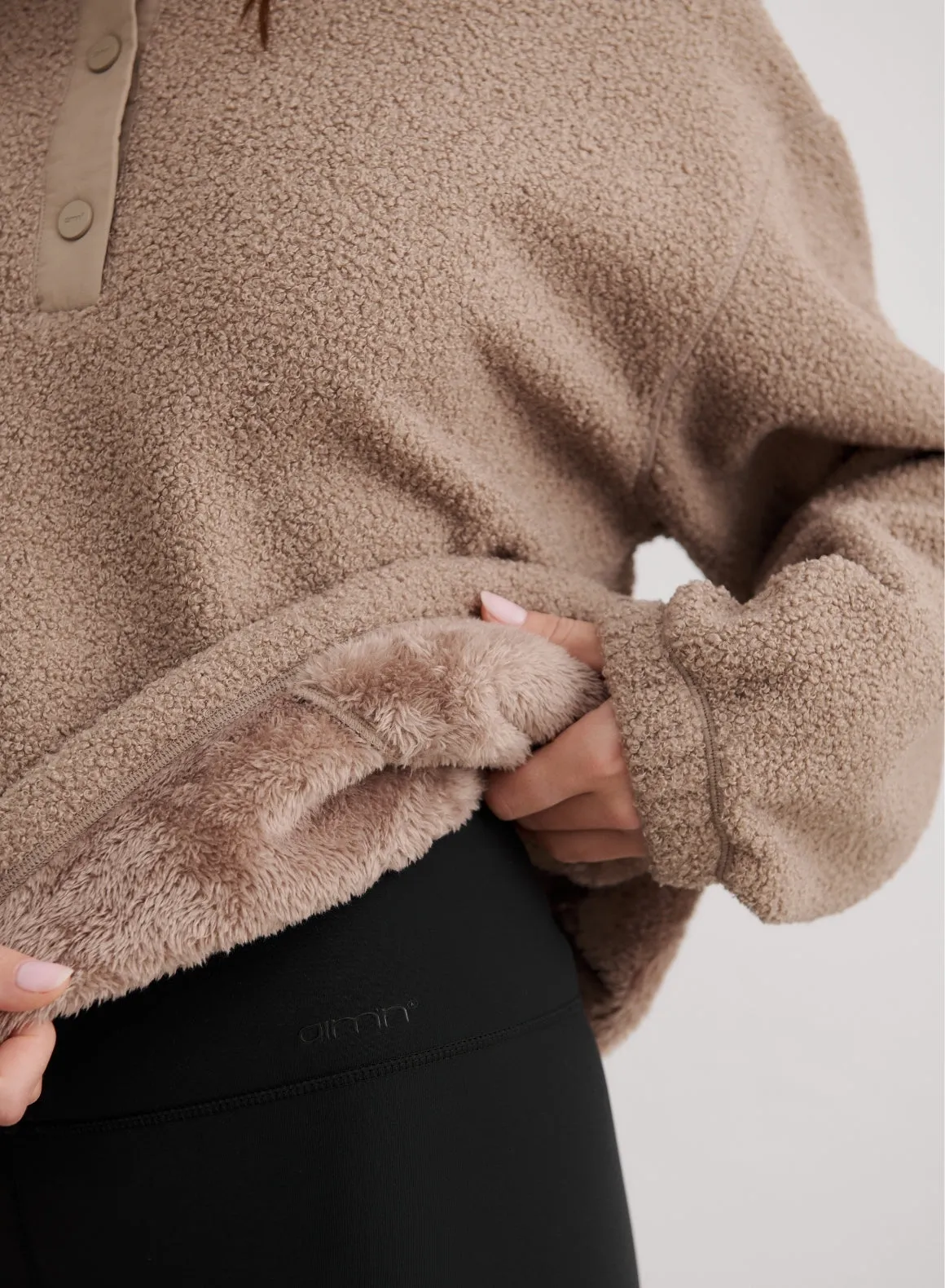 Espresso Polar Fleece Long Sleeve sold by Aimn product image thumbnail 3