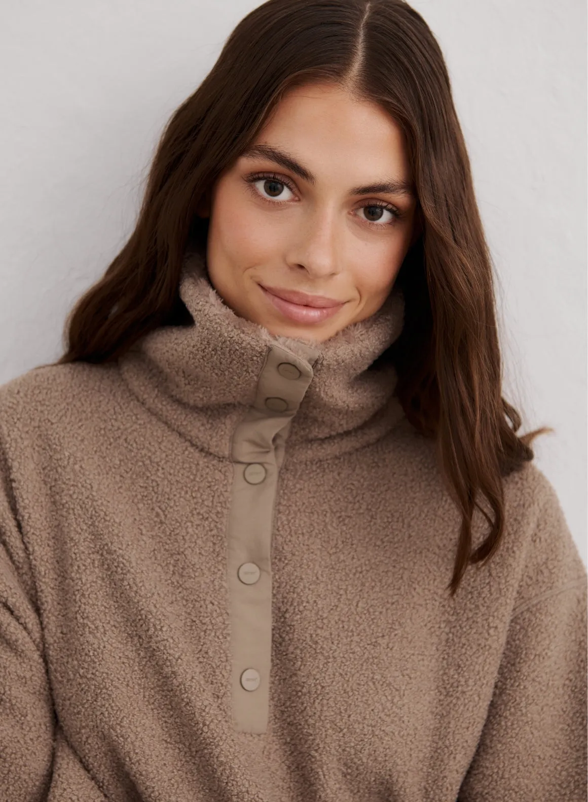 Espresso Polar Fleece Long Sleeve sold by Aimn product image thumbnail 2